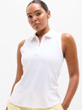 Tee Time Polo Tank - Bright White
