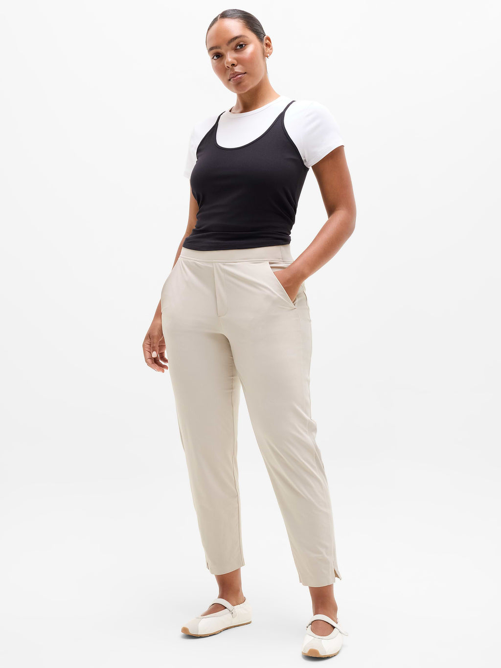 Brooklyn Mid Rise Ankle Pant - Abalone