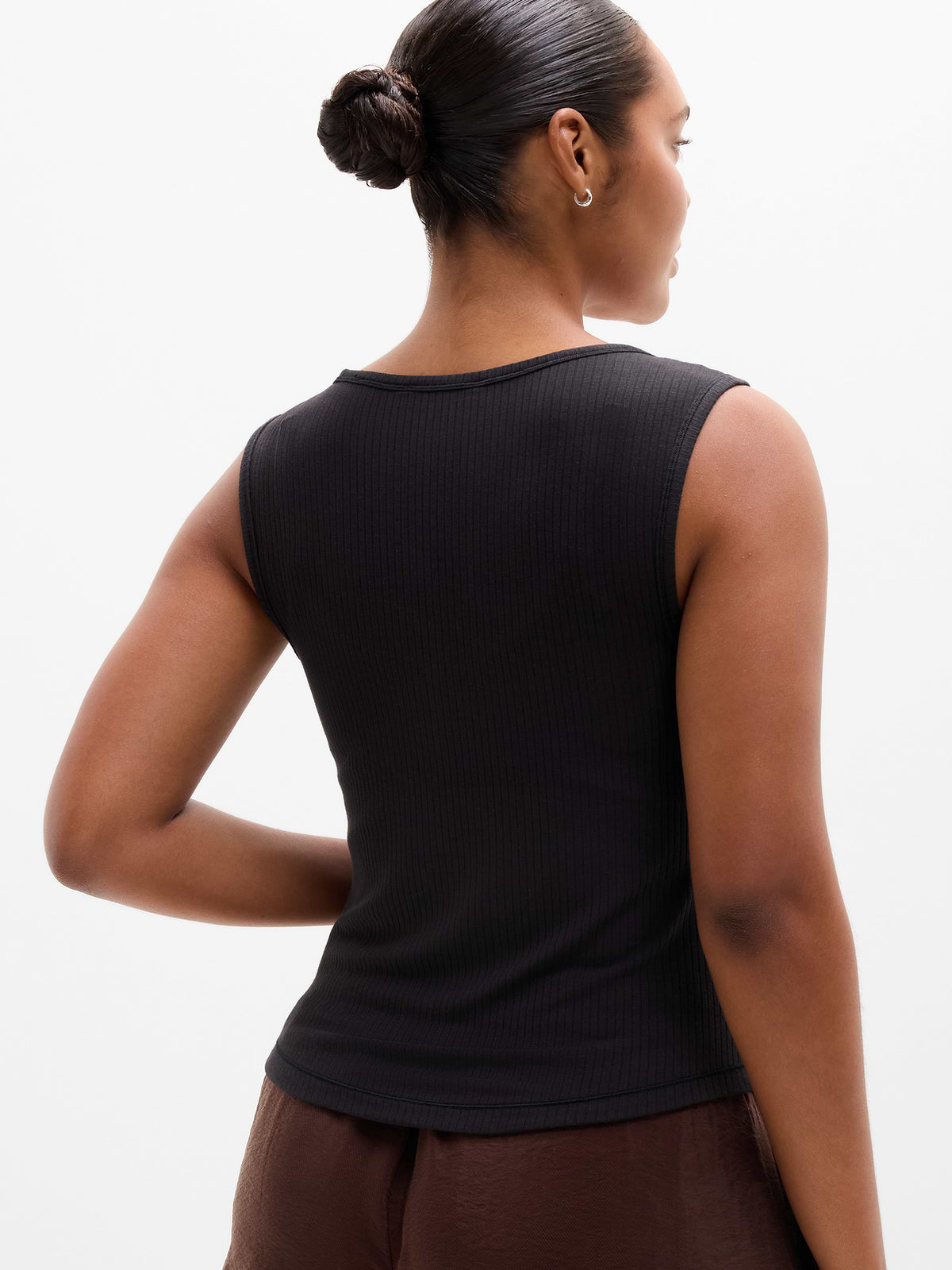Perfect Rib Sweetheart Tank - Black