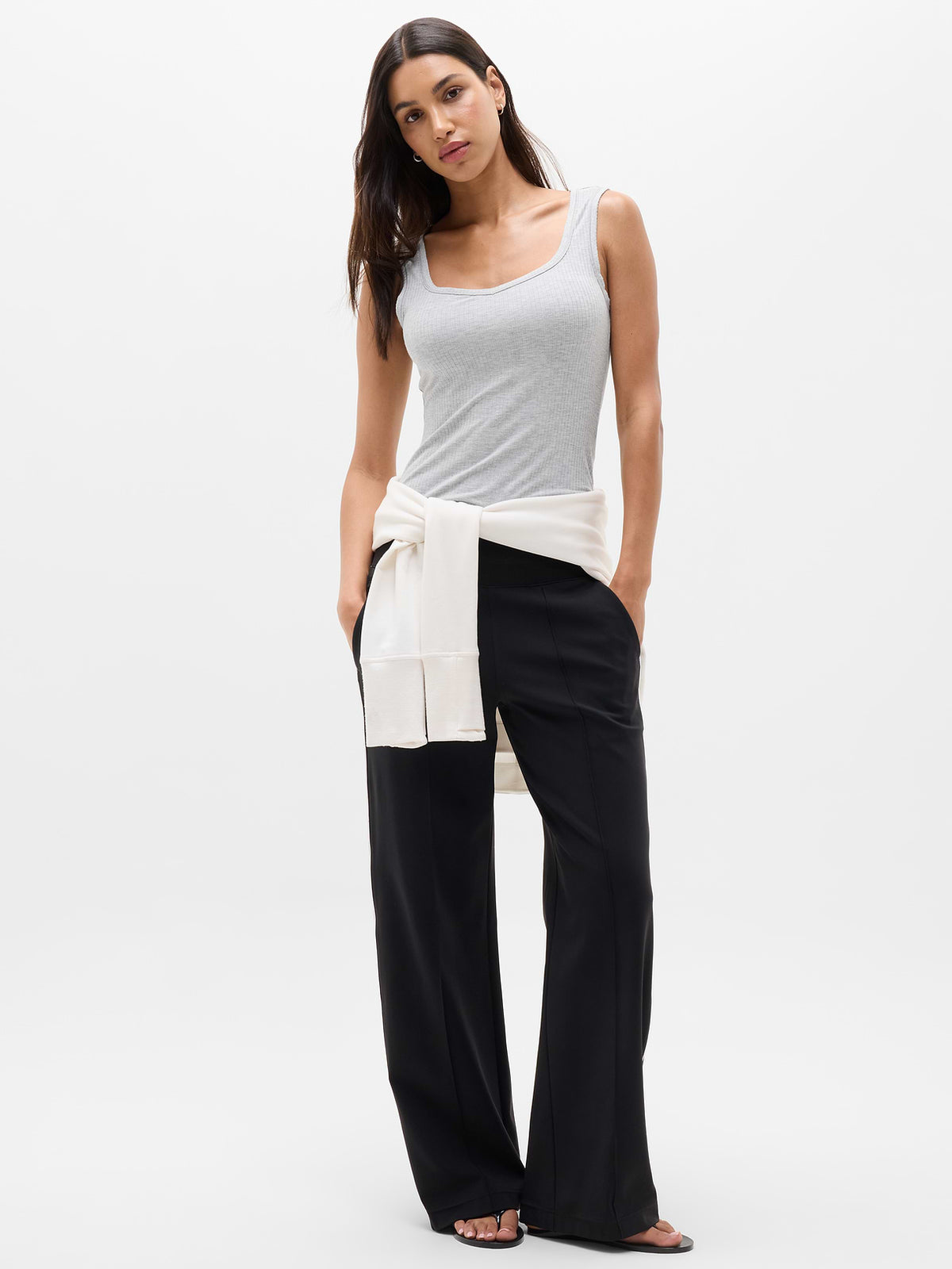 Perfect Rib Sweetheart Tank - Grey Heather