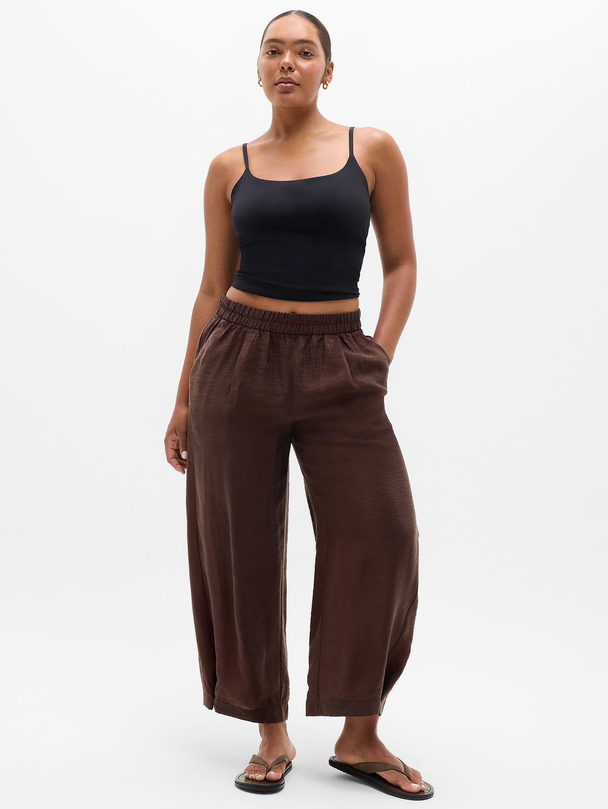 Reverie Sheer Ankle Pant - Woodland