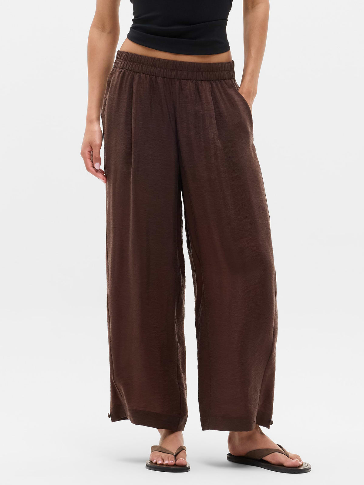 Reverie Sheer Ankle Pant - Woodland