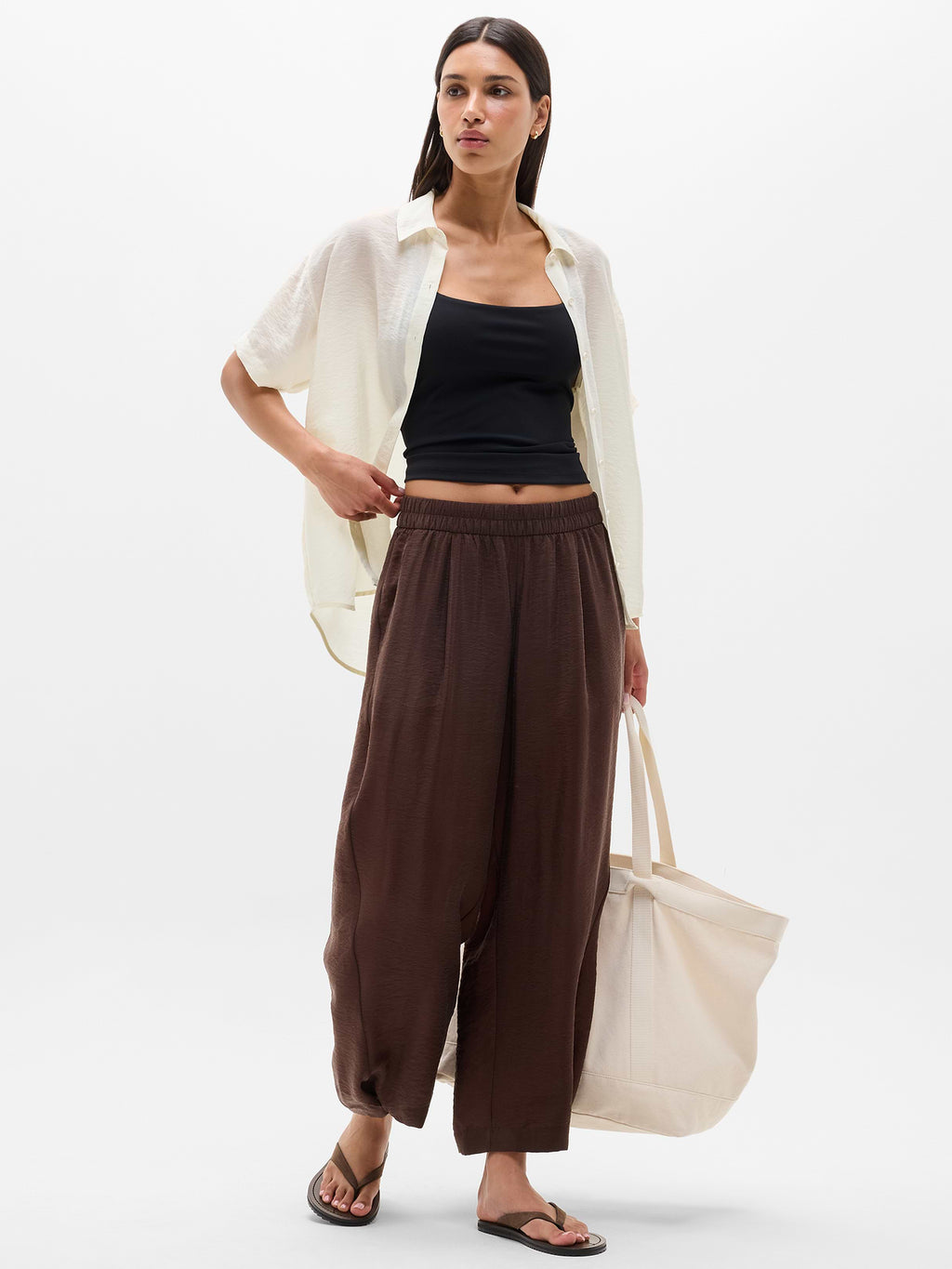 Reverie Sheer Ankle Pant - Woodland