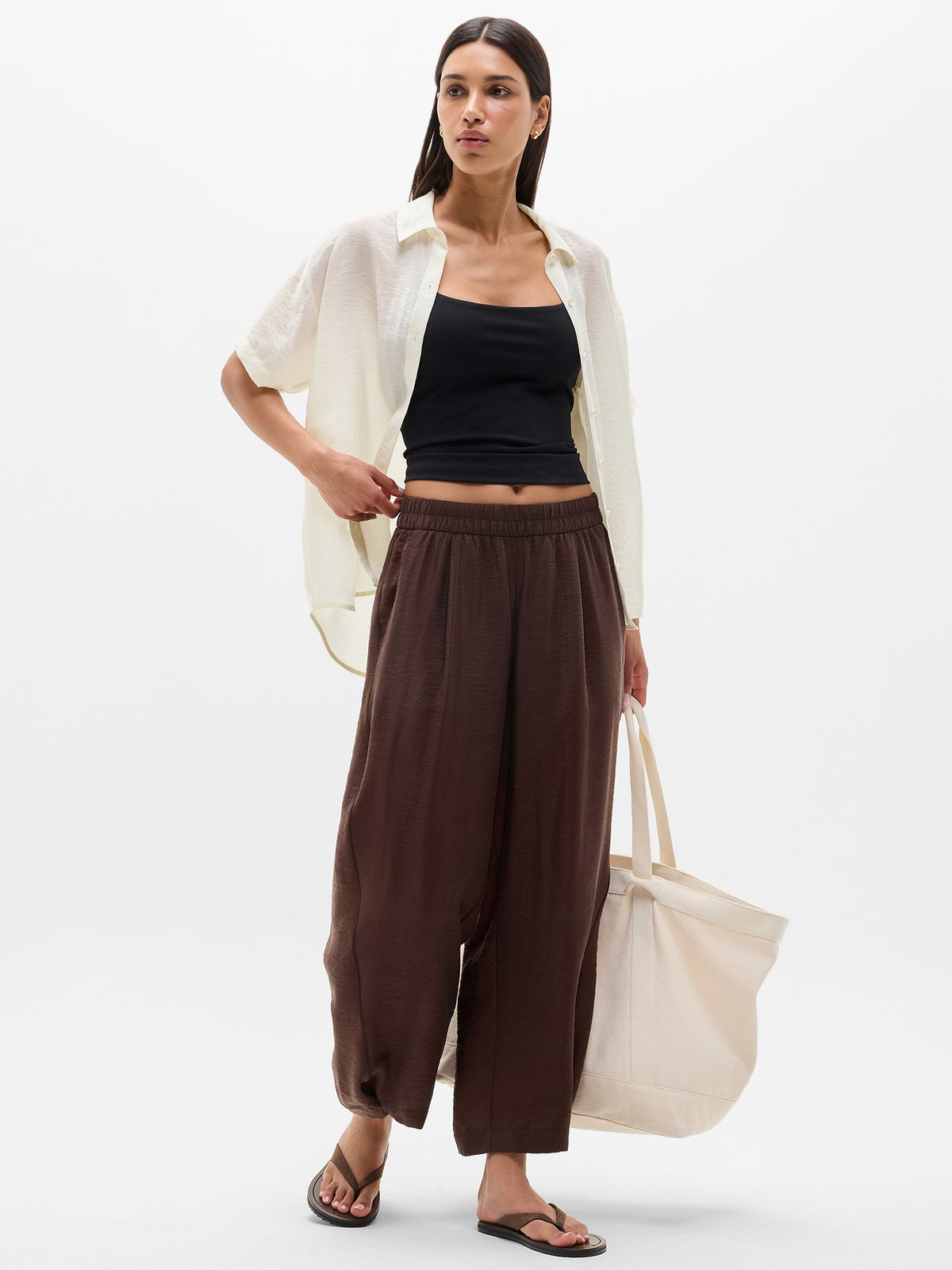 Reverie Sheer Ankle Pant - Woodland