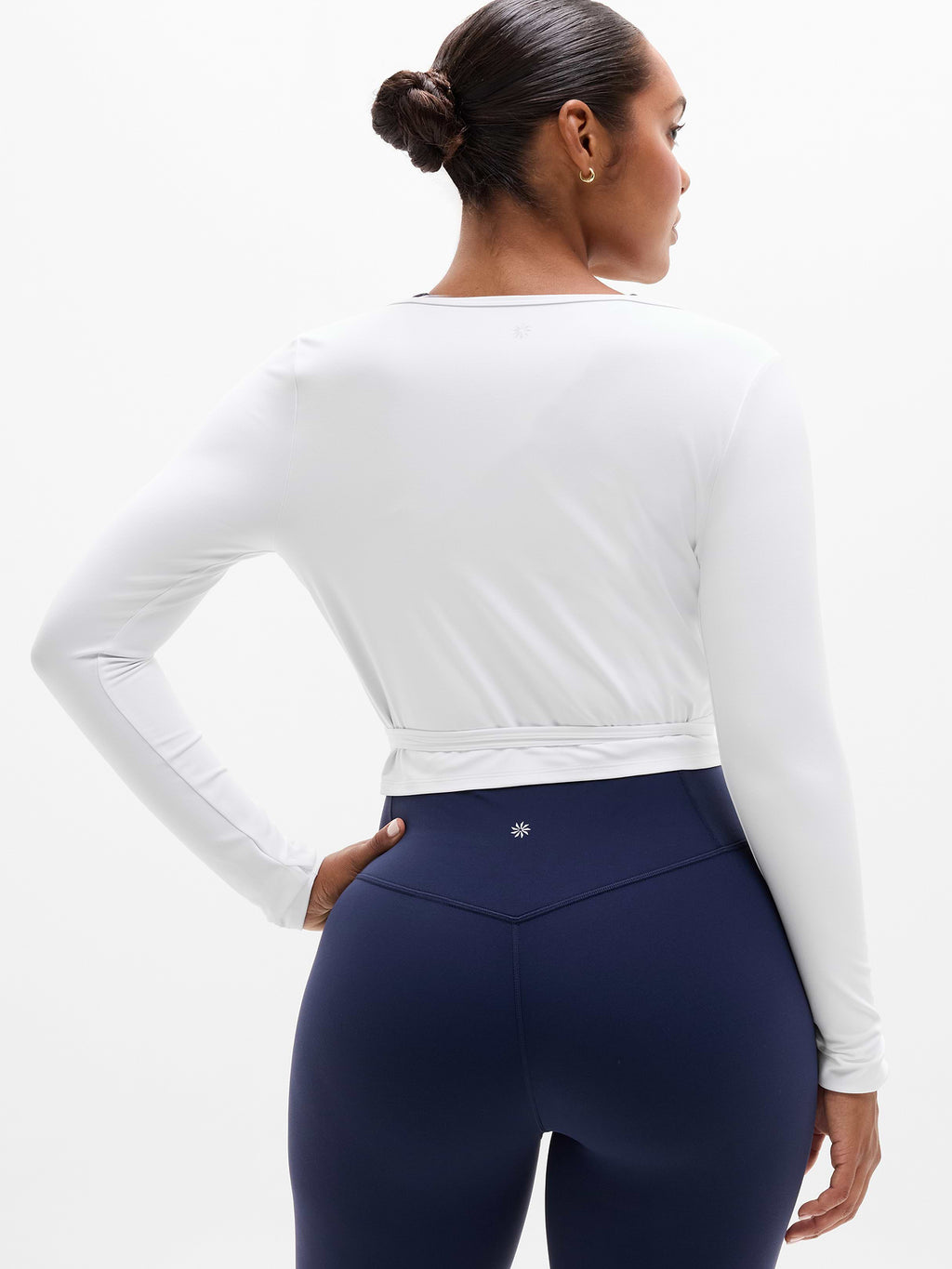 Transcend Wrap Crop Top - Bright White
