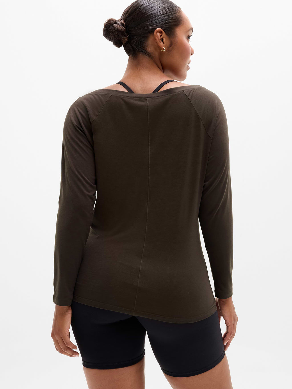 Move With Ease Off The Shoulder Top - Truffle