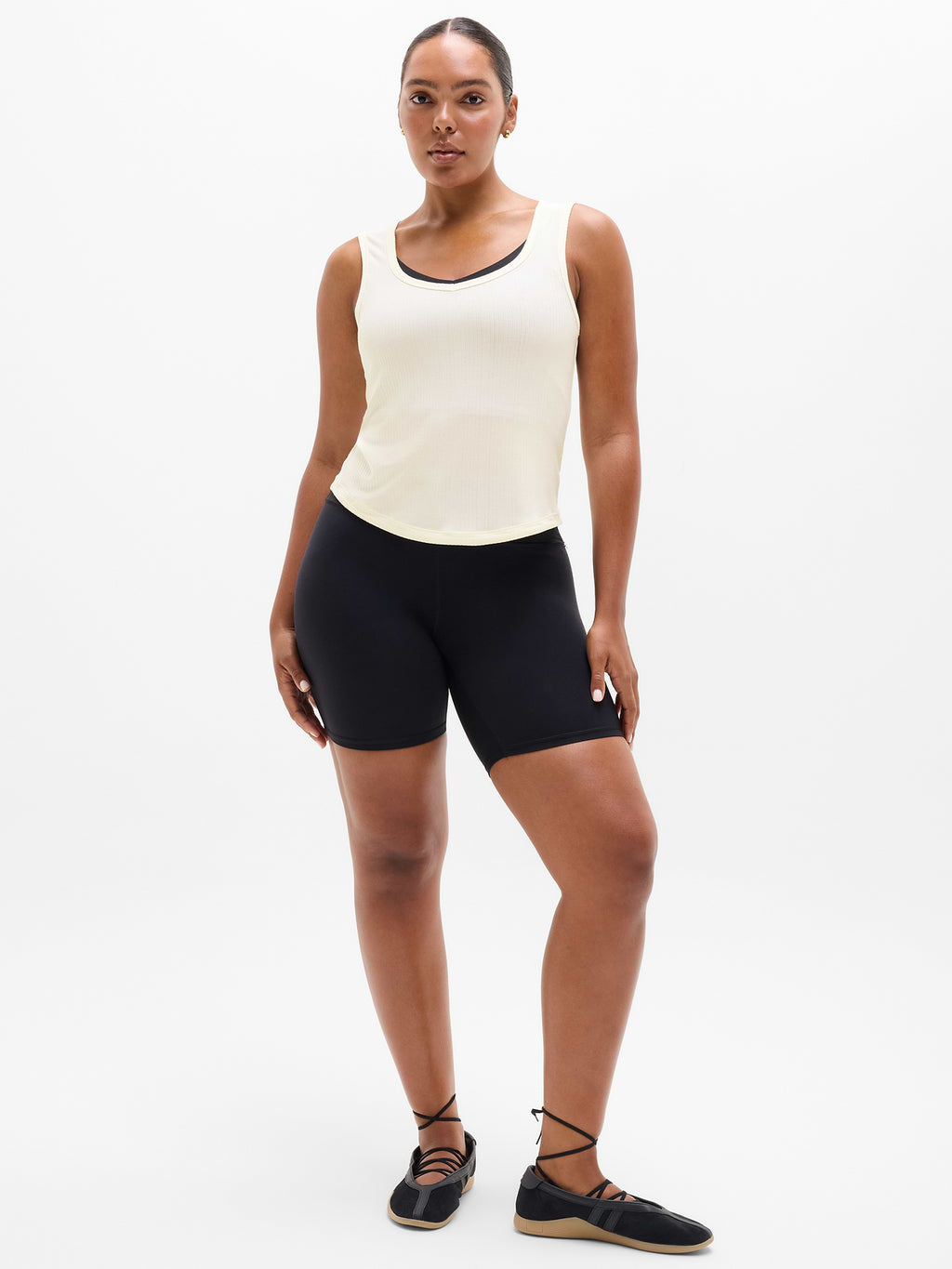 Perfect Rib Sweetheart Tank - Pearl