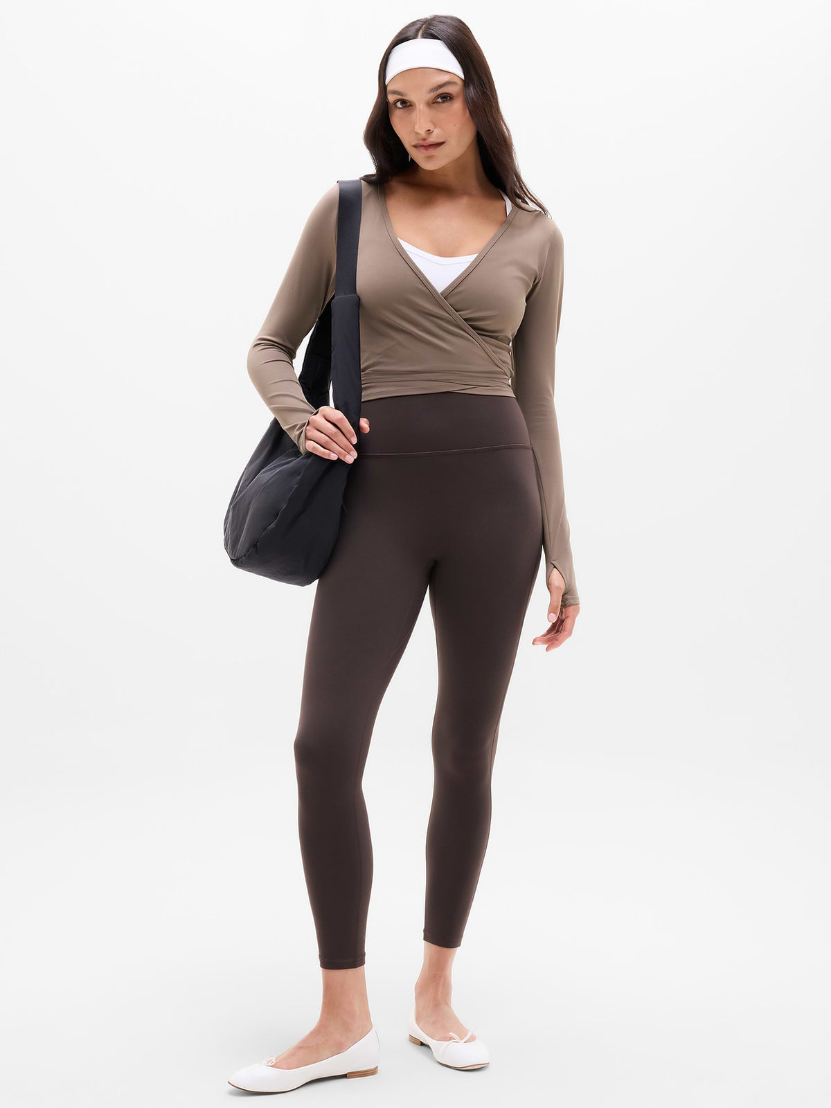 Transcend Wrap Crop Top - Umber