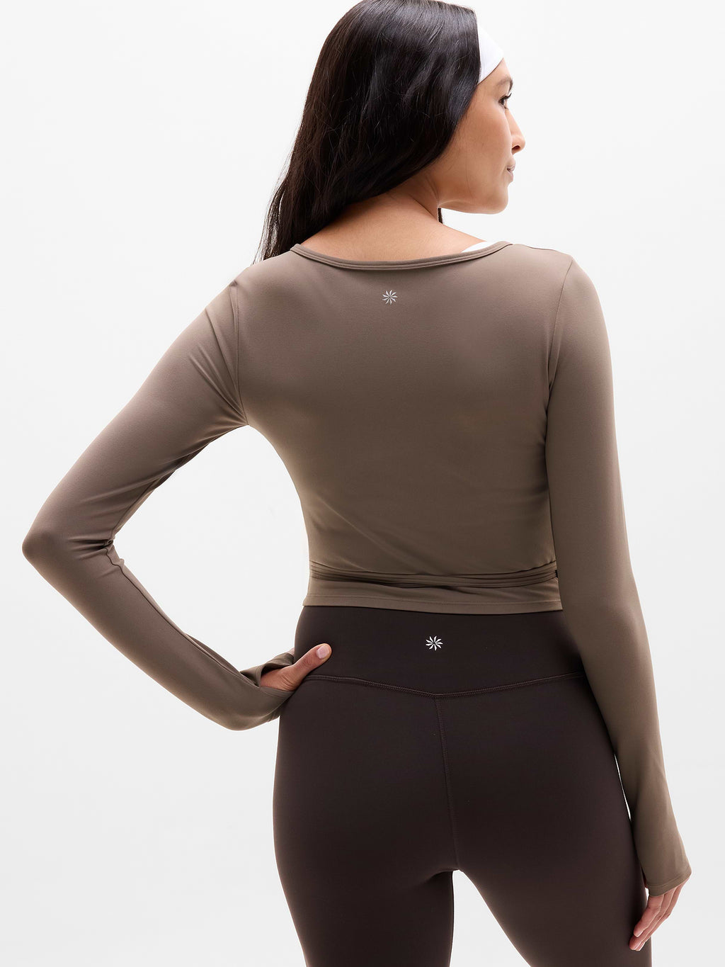 Transcend Wrap Crop Top - Umber
