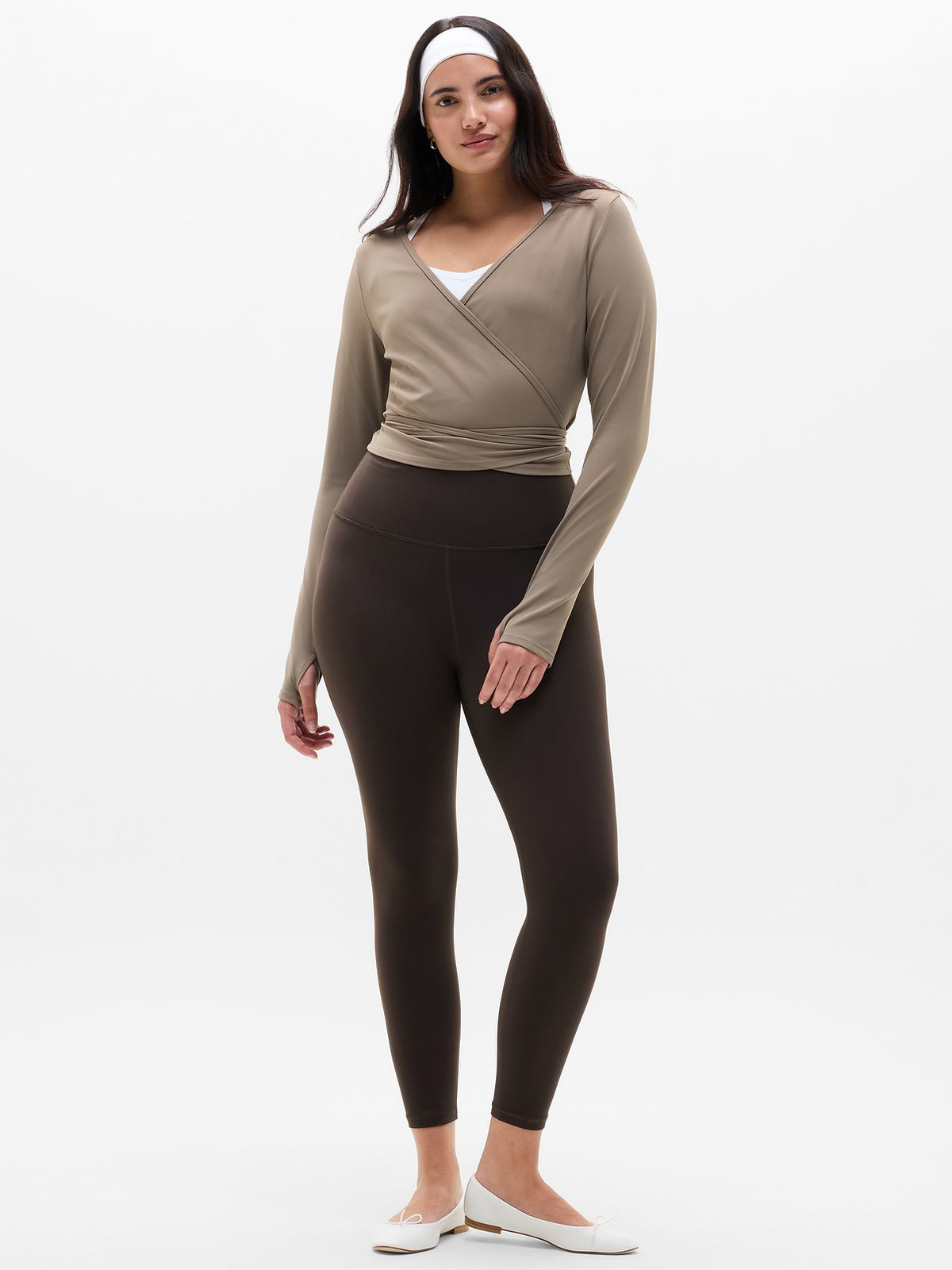 Transcend Wrap Crop Top - Umber