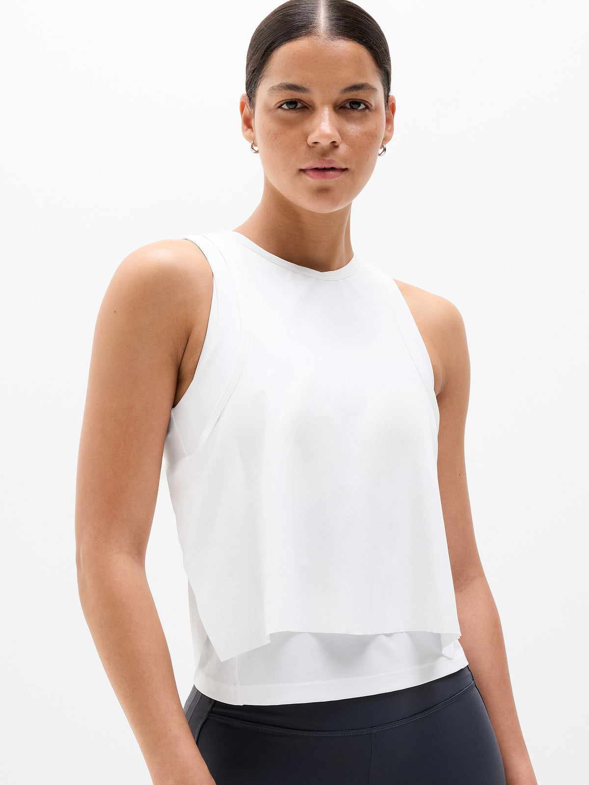 Endurance Built-In Bra Tank - Bright White