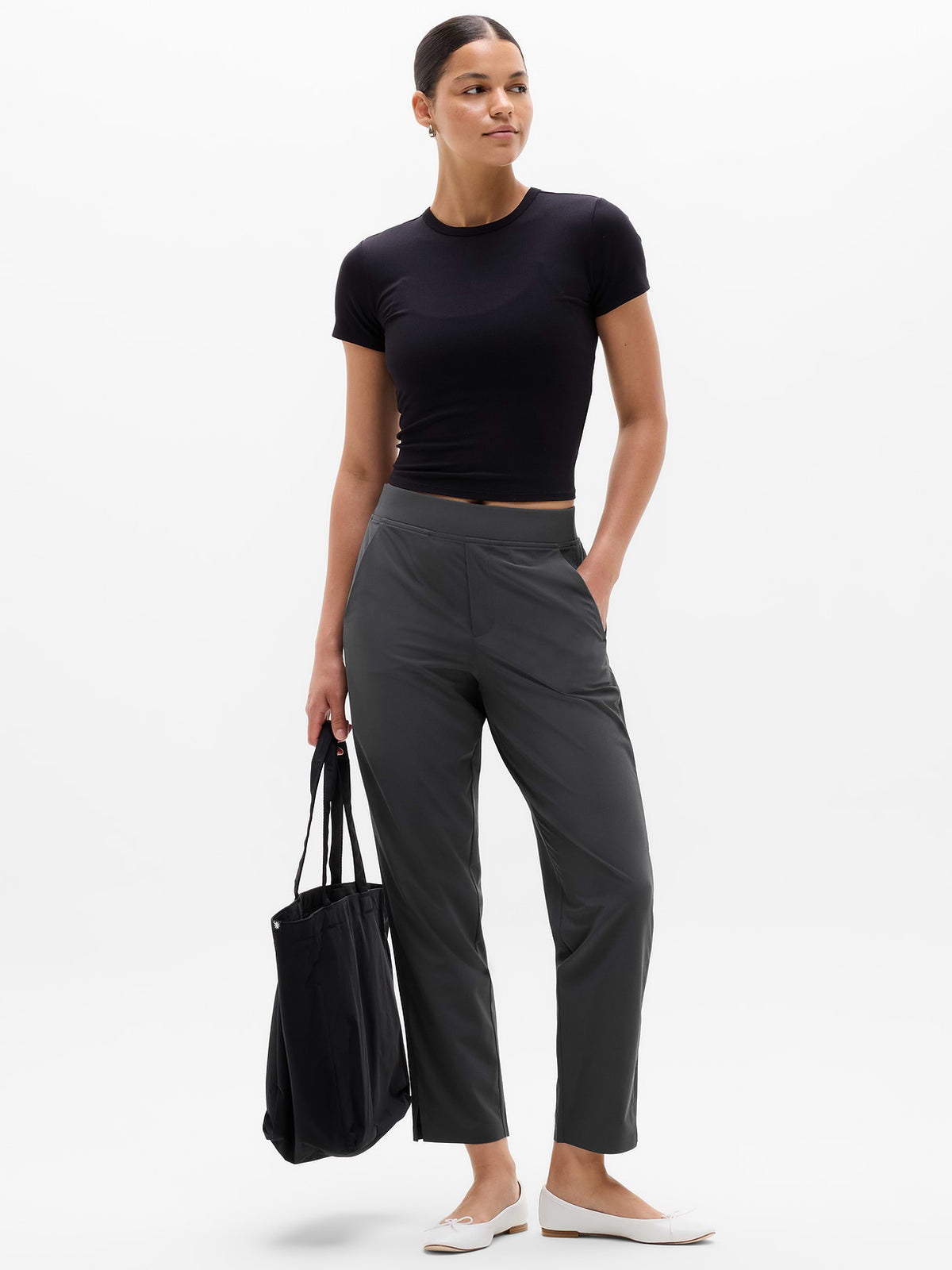 Brooklyn Mid Rise Ankle Pant - Ash