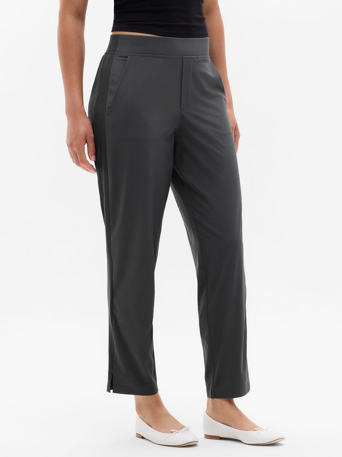 Brooklyn Mid Rise Ankle Pant - Ash