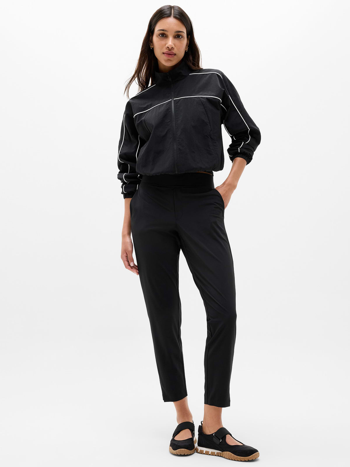 Brooklyn Mid Rise Ankle Pant - Black