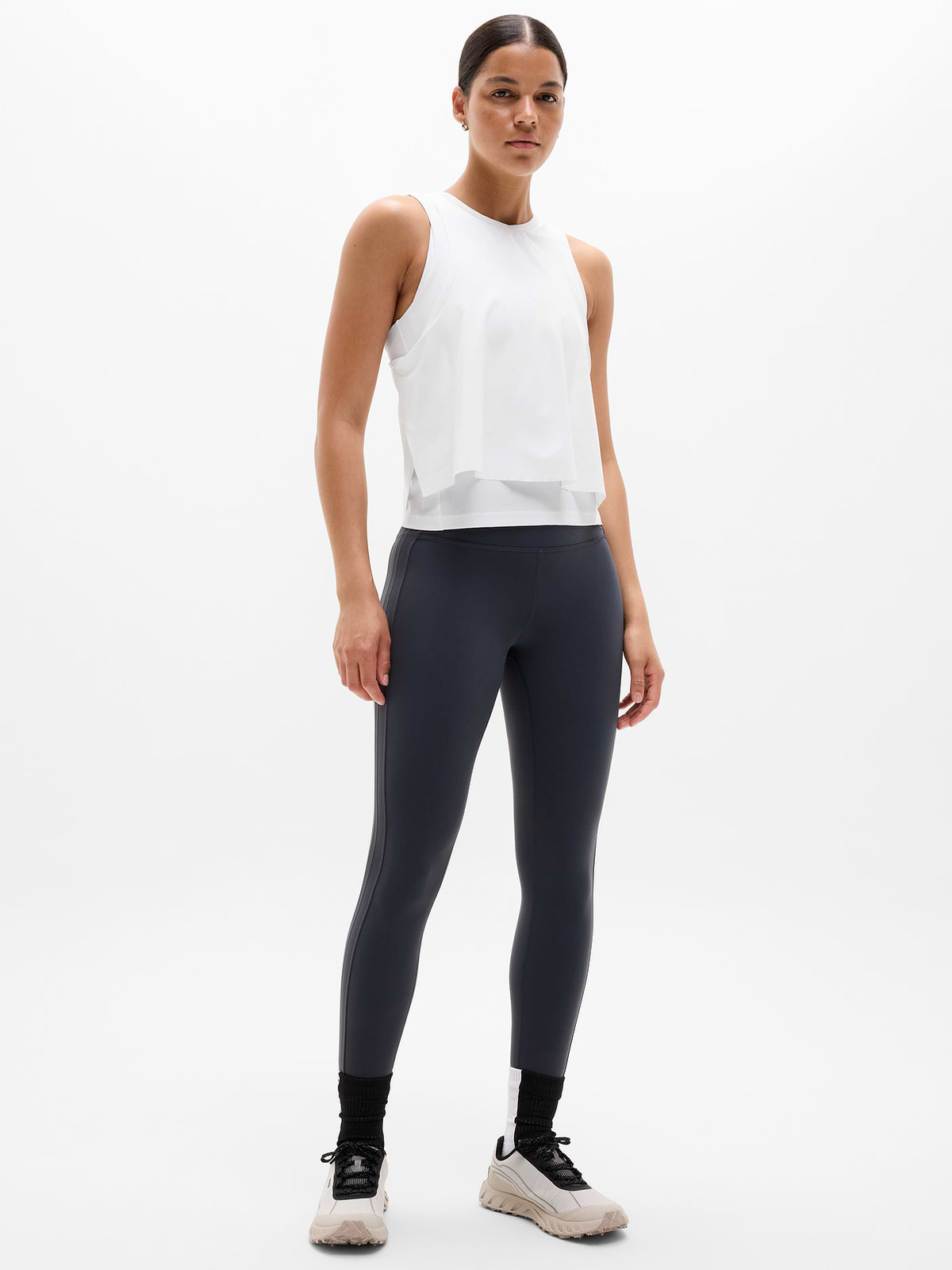 Endurance Built-In Bra Tank - Bright White