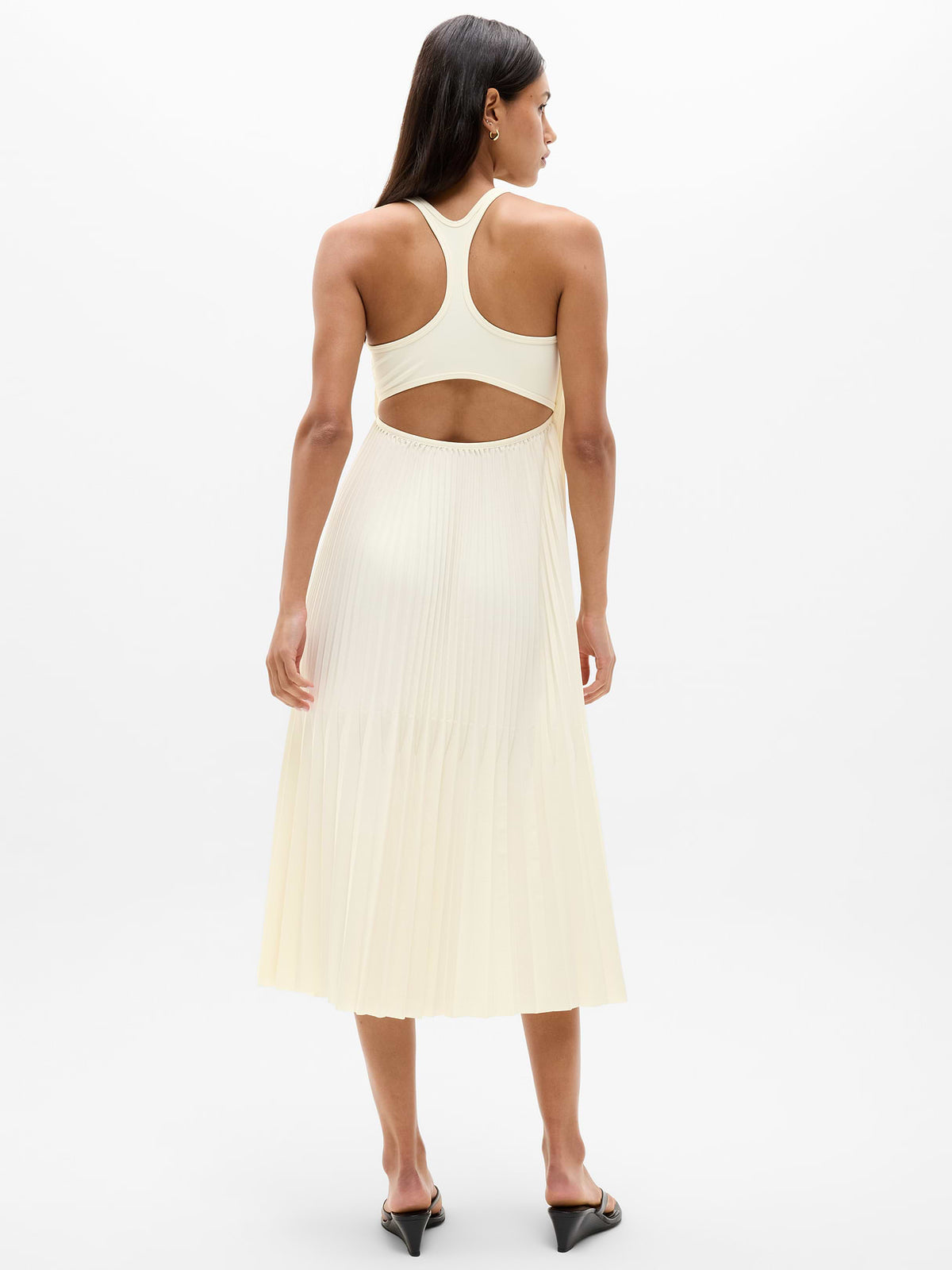 Featherweight Plissé Dress - Pearl