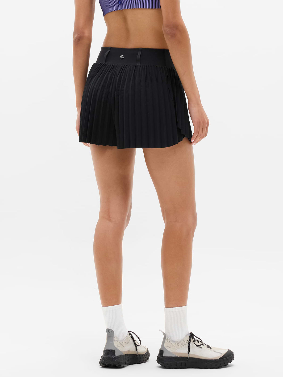 Featherweight Plissé Run Short - Black