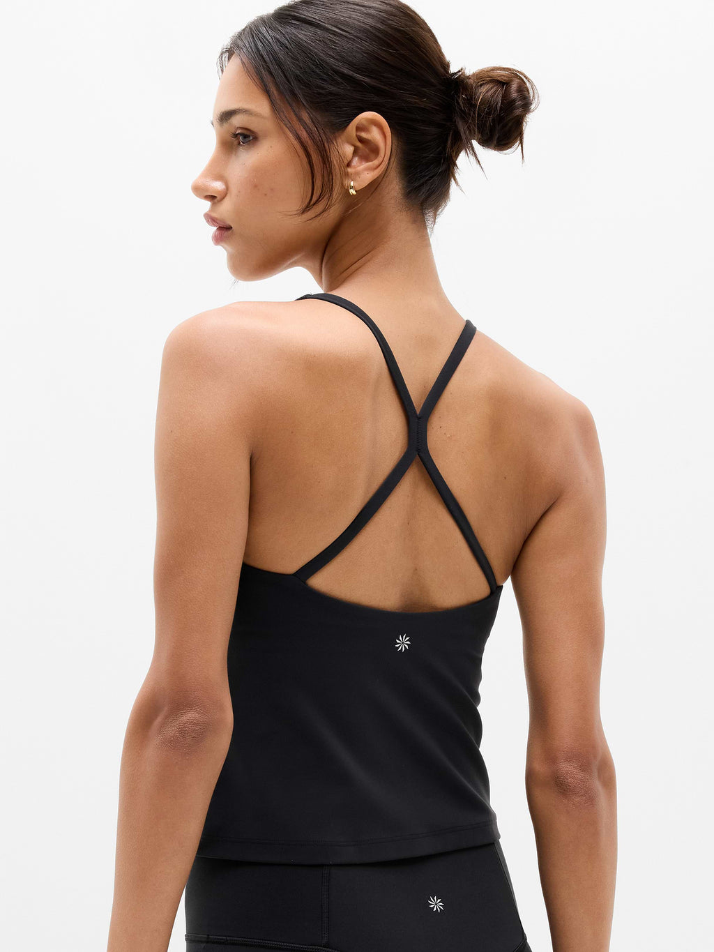 Transcend Crossback Built-In Bra Tank - Black