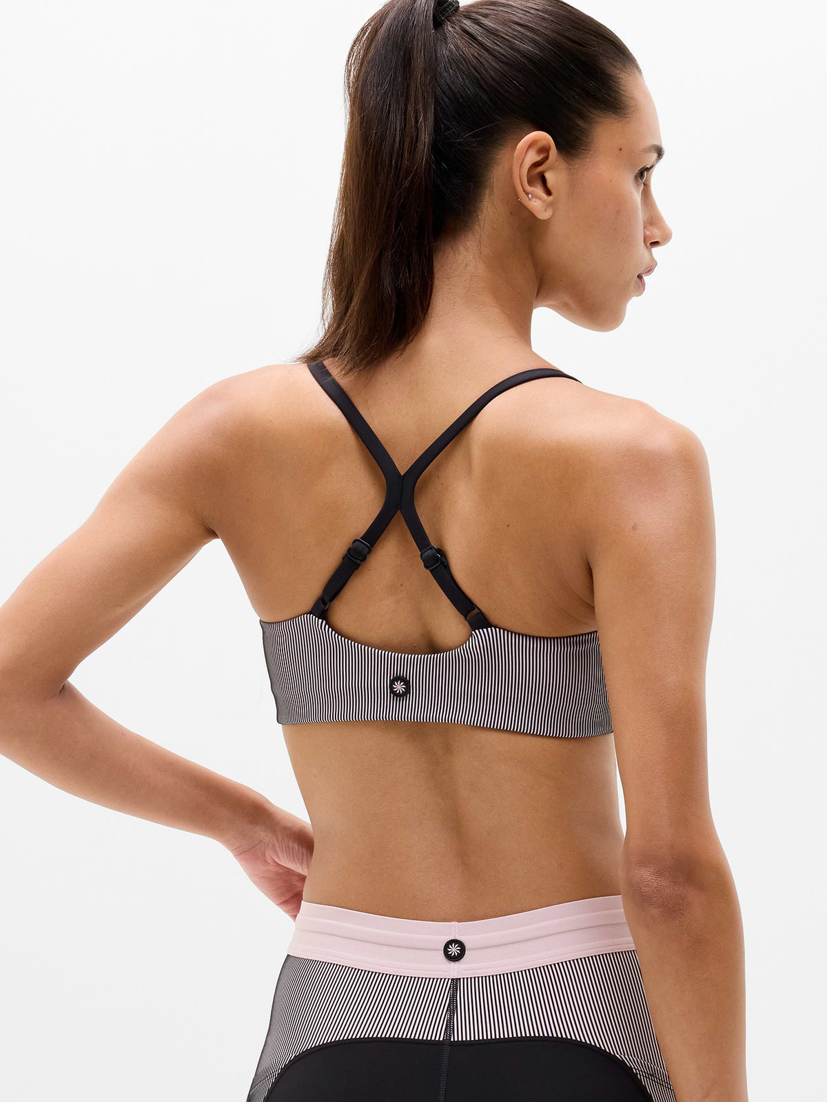 Invigorate Ribbed Sports Bra A-C - Black/Halo Rib
