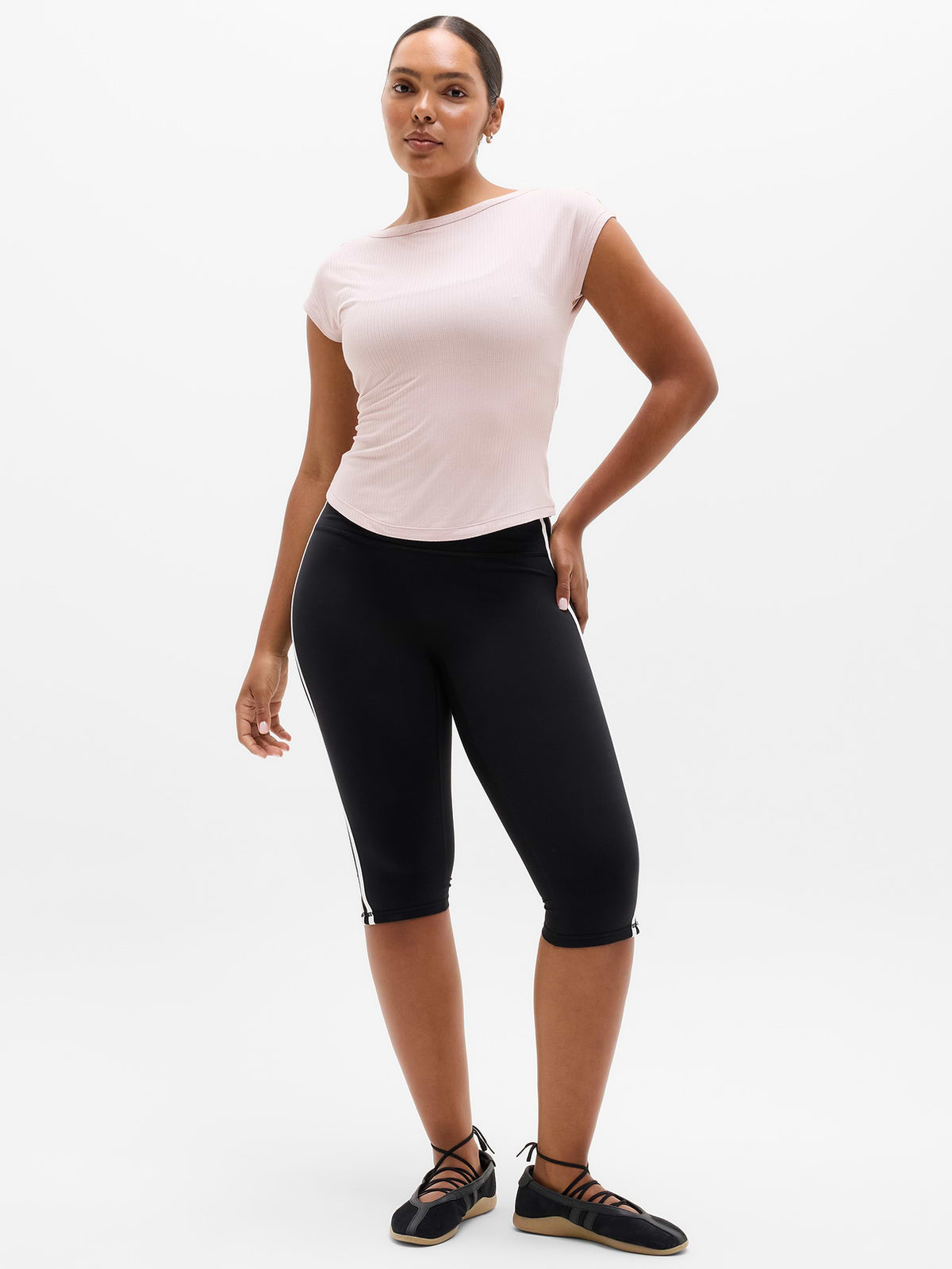 Perfect Rib Boatneck Tee - Halo