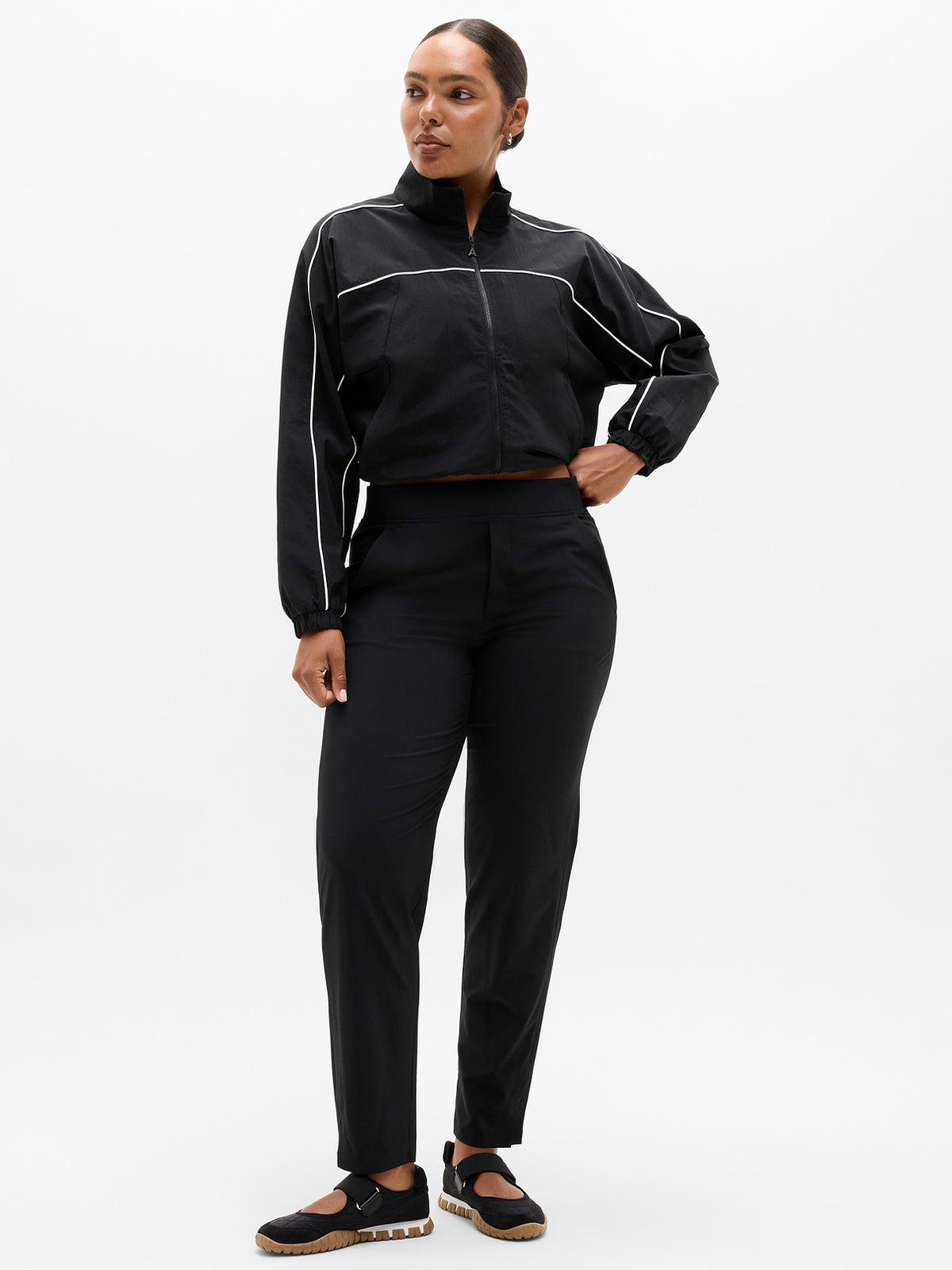 Brooklyn Mid Rise Ankle Pant - Black