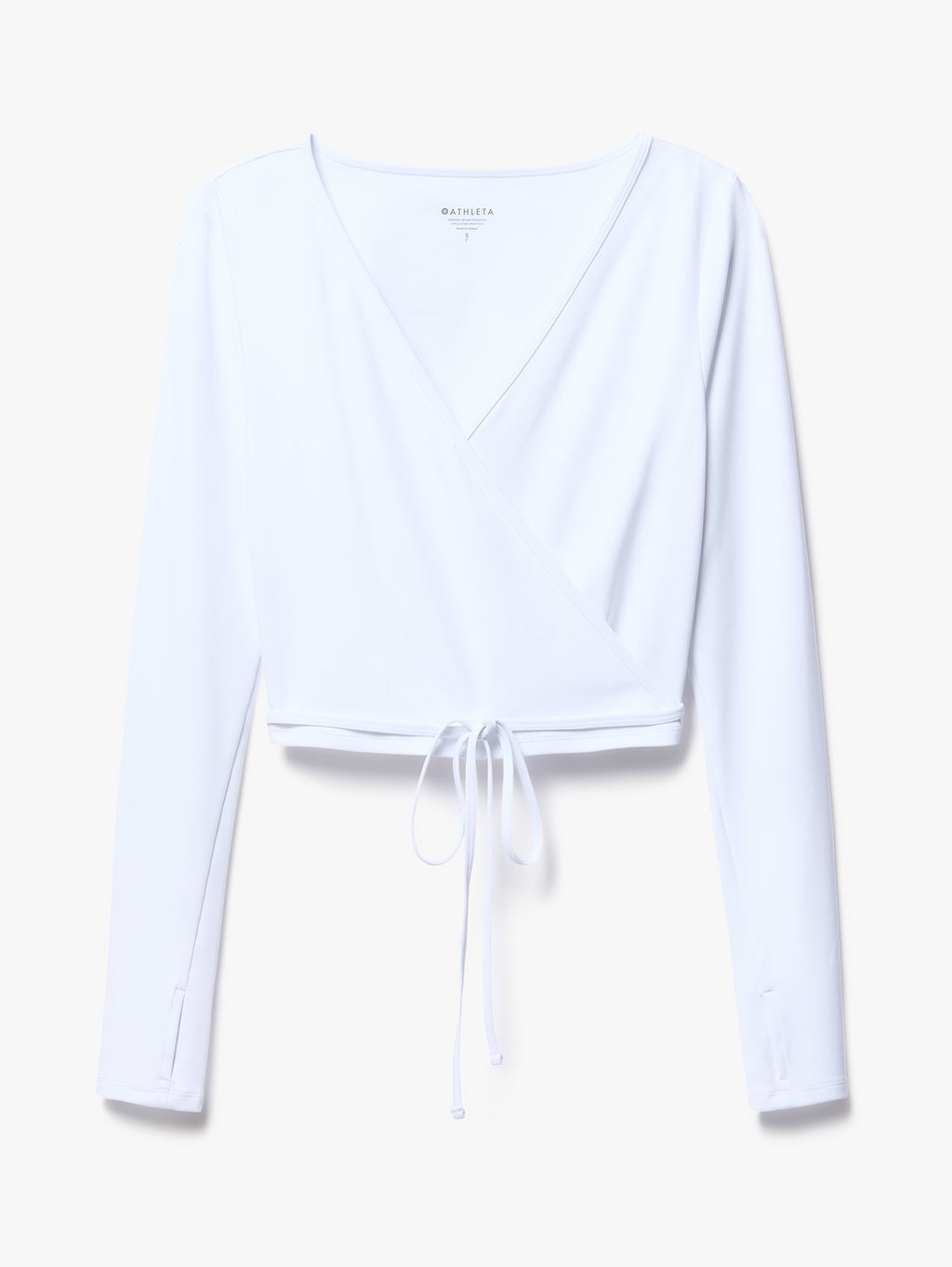 Transcend Wrap Crop Top - Bright White