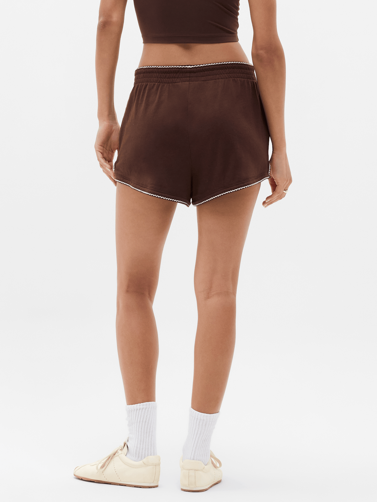 Airy Cotton Terry Shortie - Woodland/Pearl