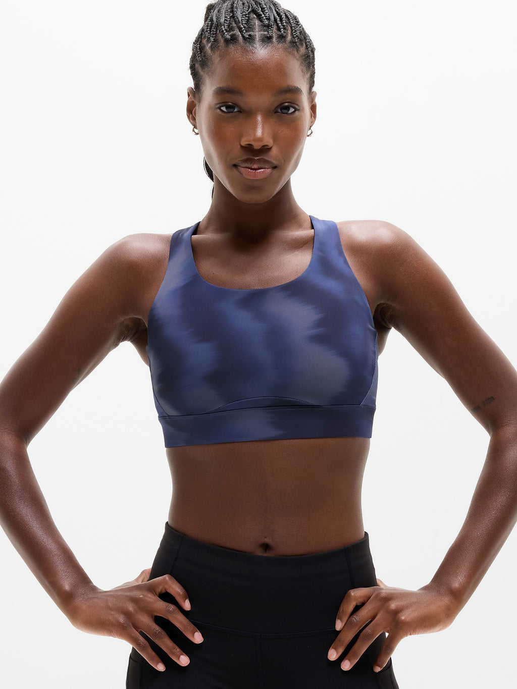 Interval Sports Bra A-C - Motion Abstract Navy