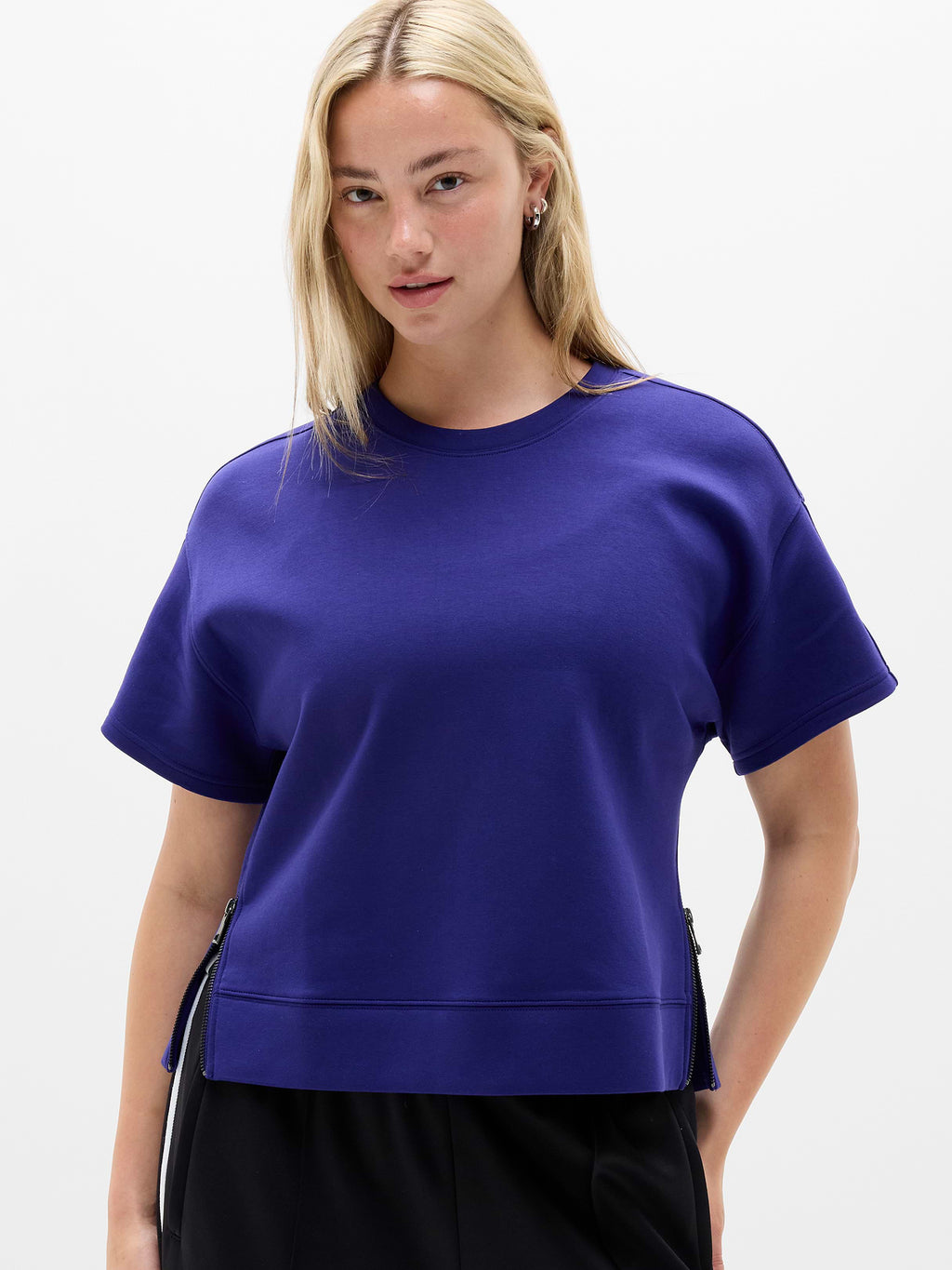 Form Knit Sweatshirt Tee - Mystic