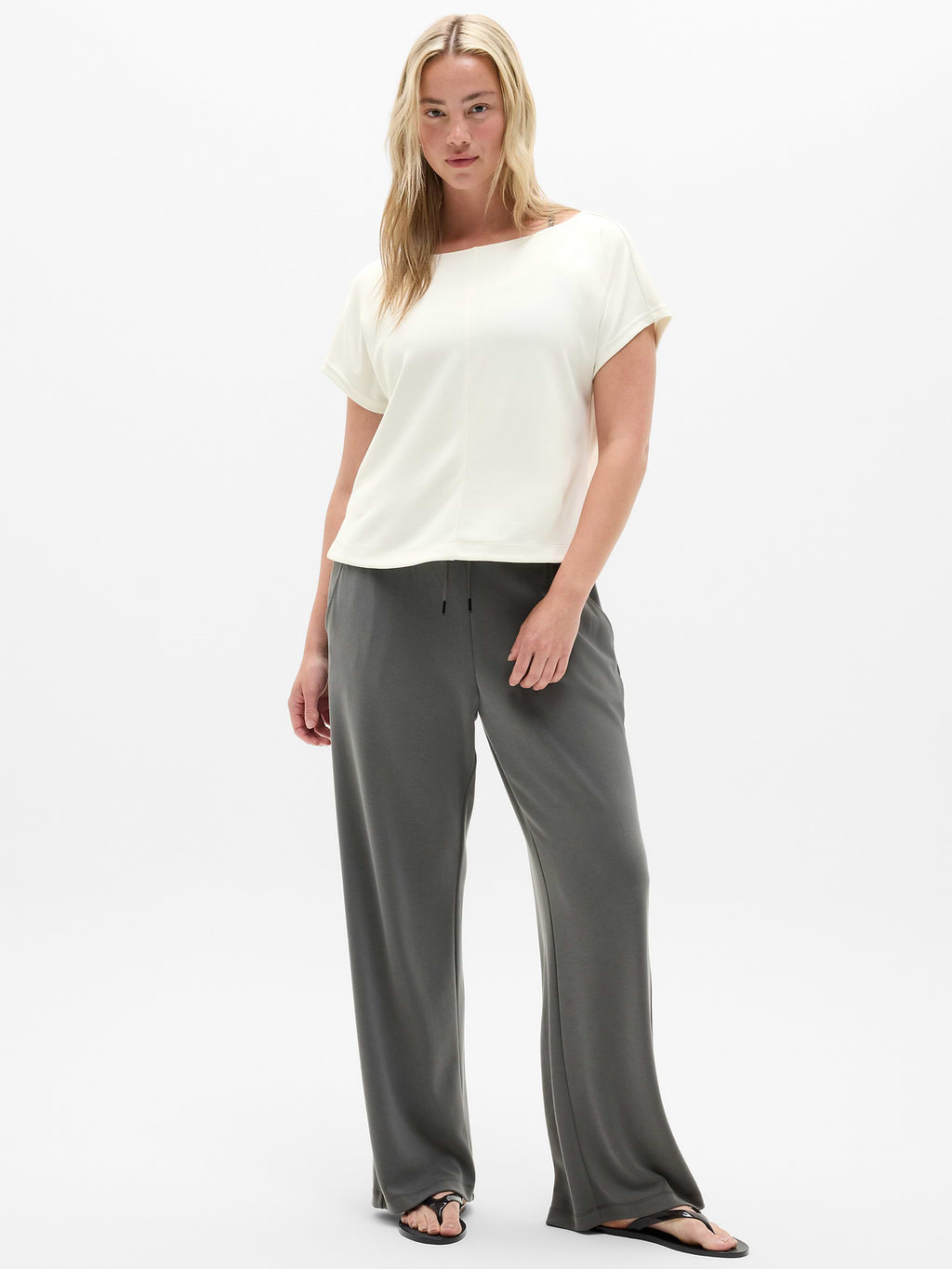 Seasoft Boat Neck Tee - Pearl