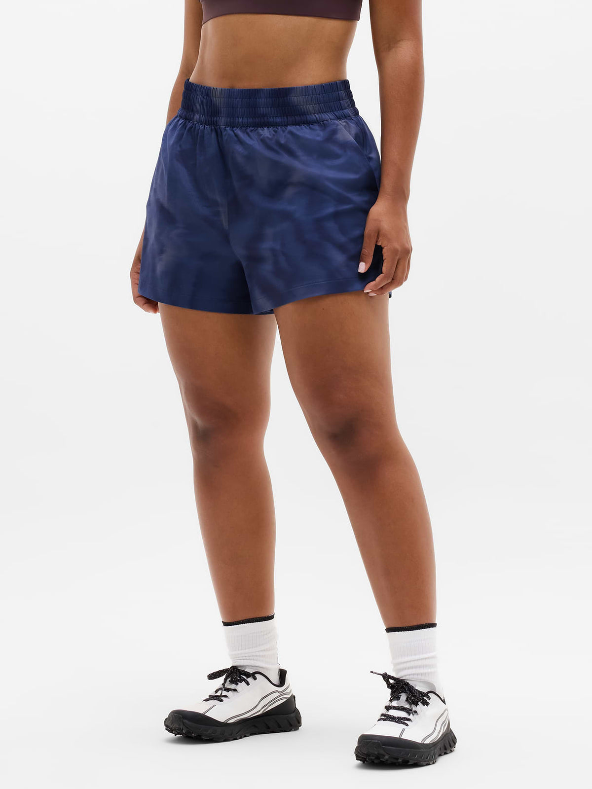 Weekender High Rise 3" Run Short - Motion Abstract Navy
