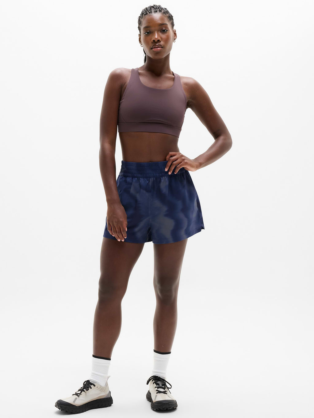 Weekender High Rise 3" Run Short - Motion Abstract Navy