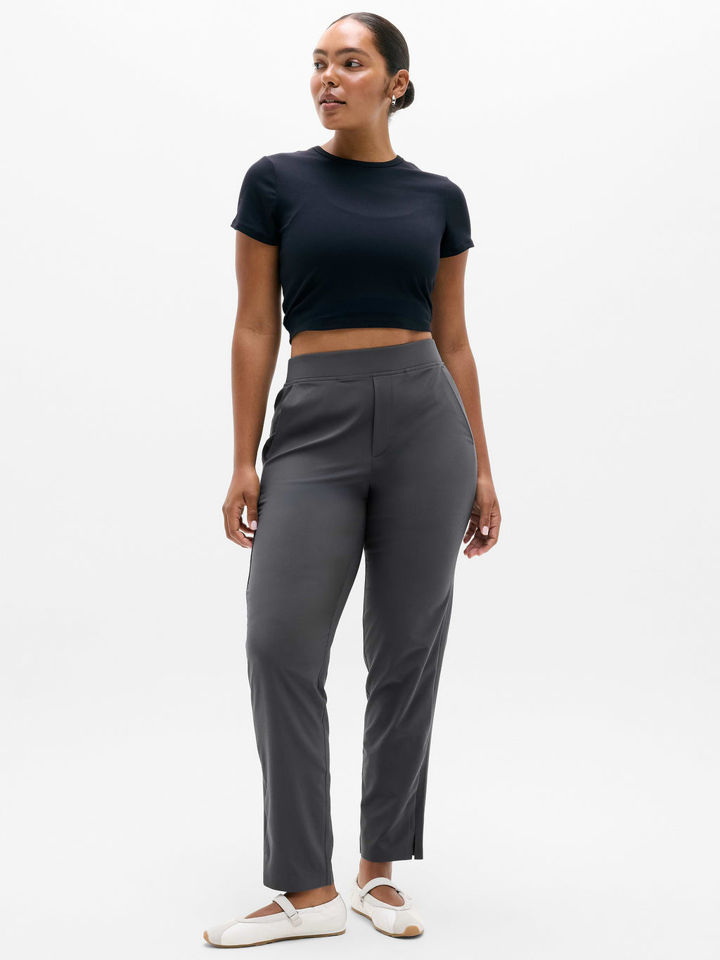 Brooklyn Mid Rise Ankle Pant - Ash