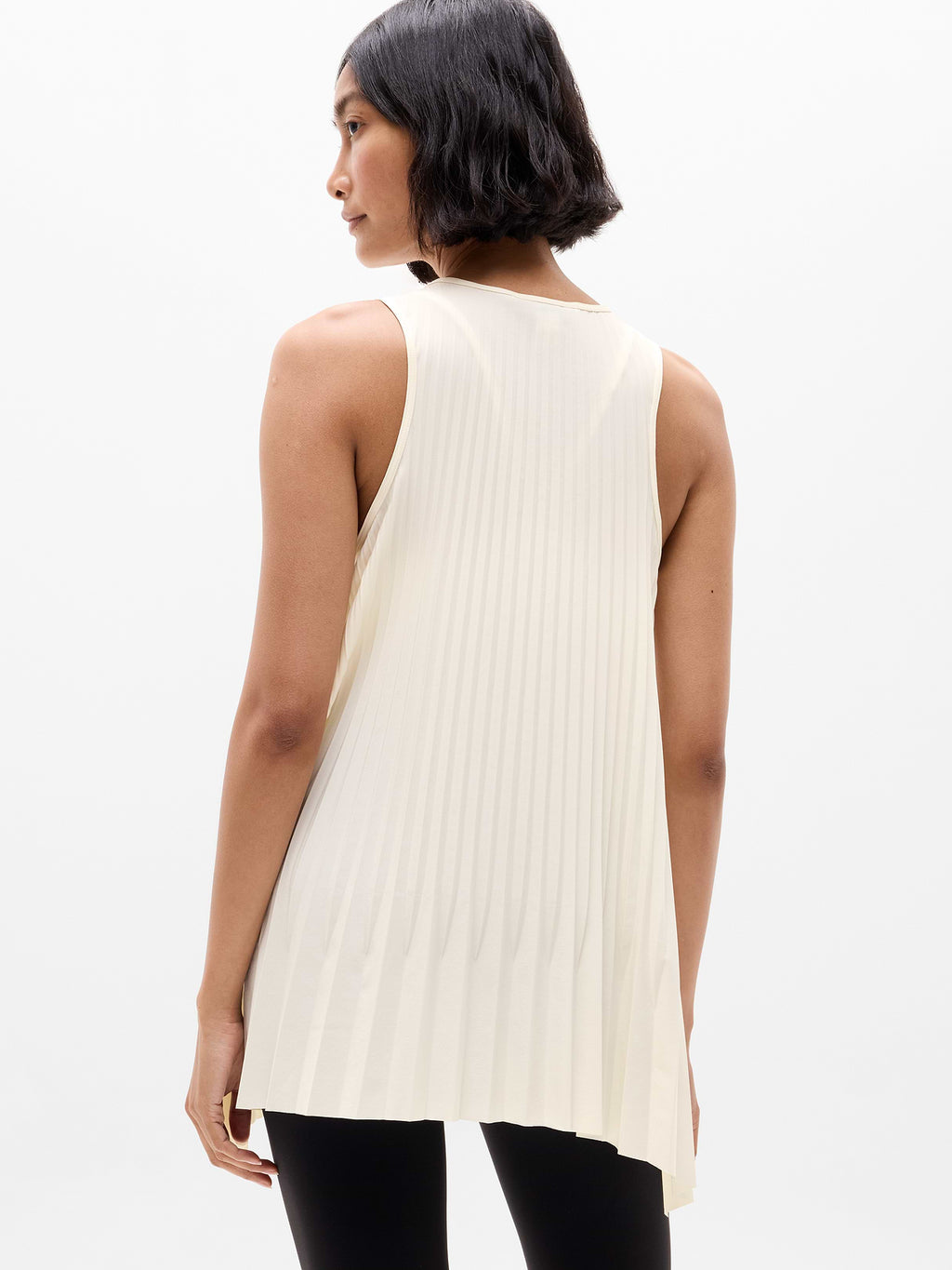 Featherweight Plissé Tank - Pearl