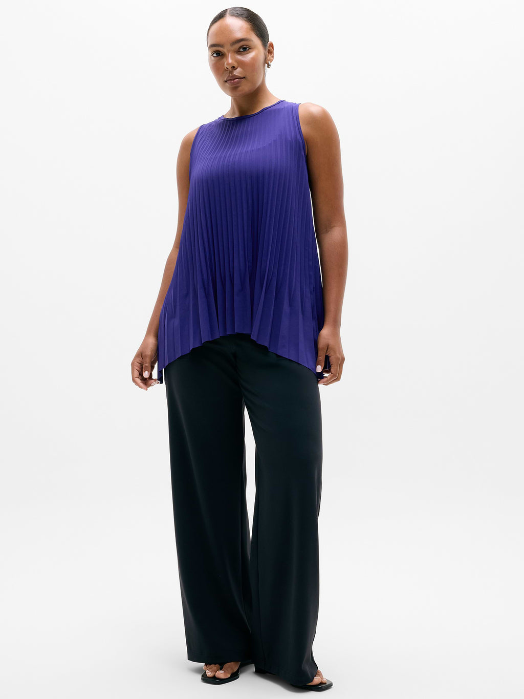Featherweight Plissé Tank - Mystic