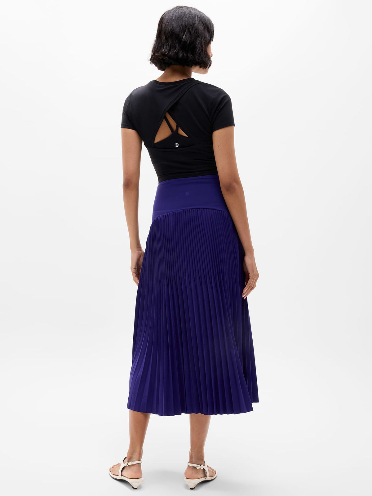 Featherweight Plissé Midi Skirt - Mystic