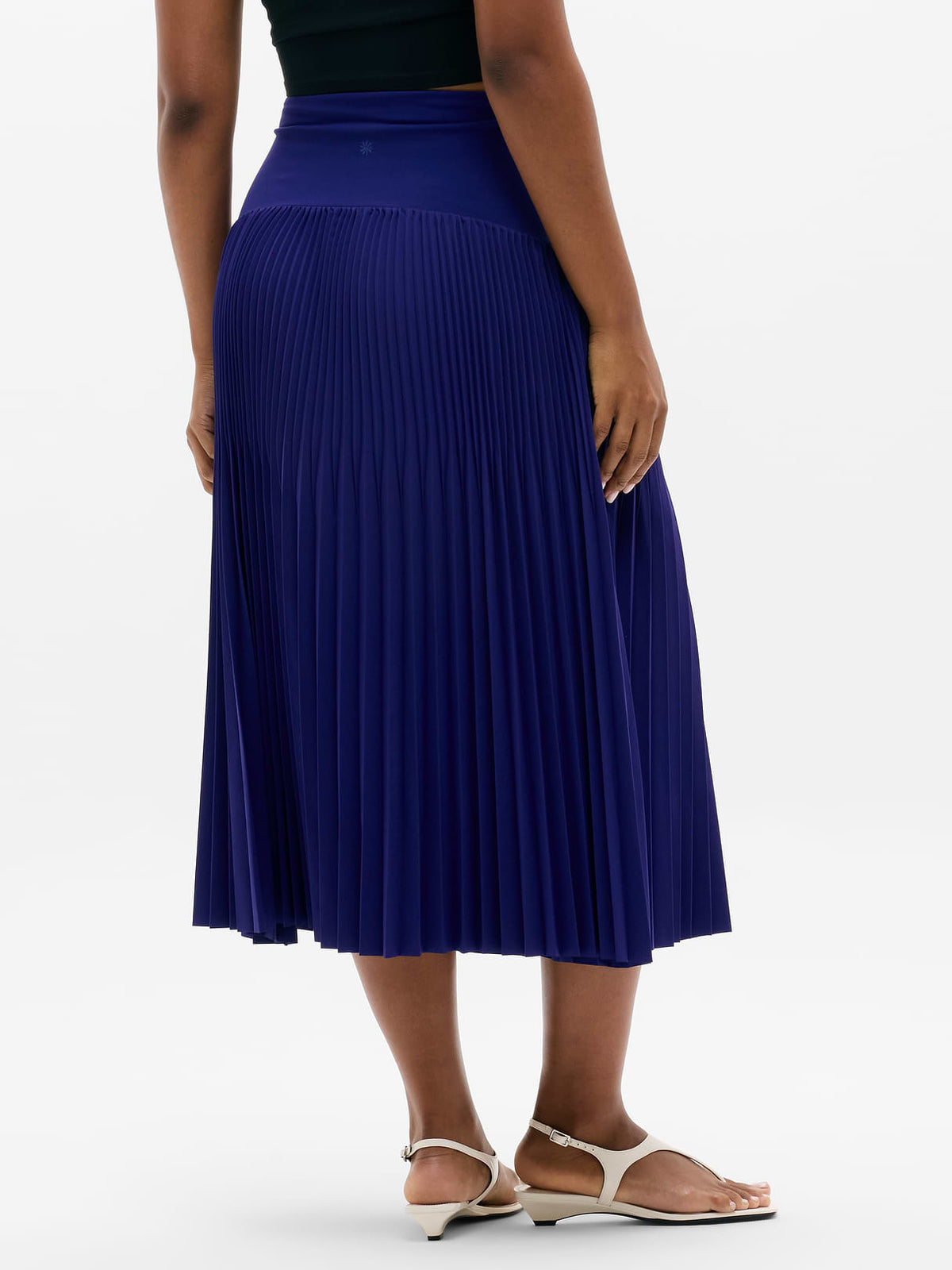 Featherweight Plissé Midi Skirt - Mystic