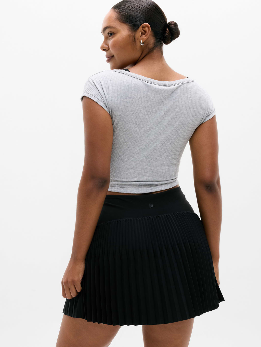Featherweight Plissé Skort - Black