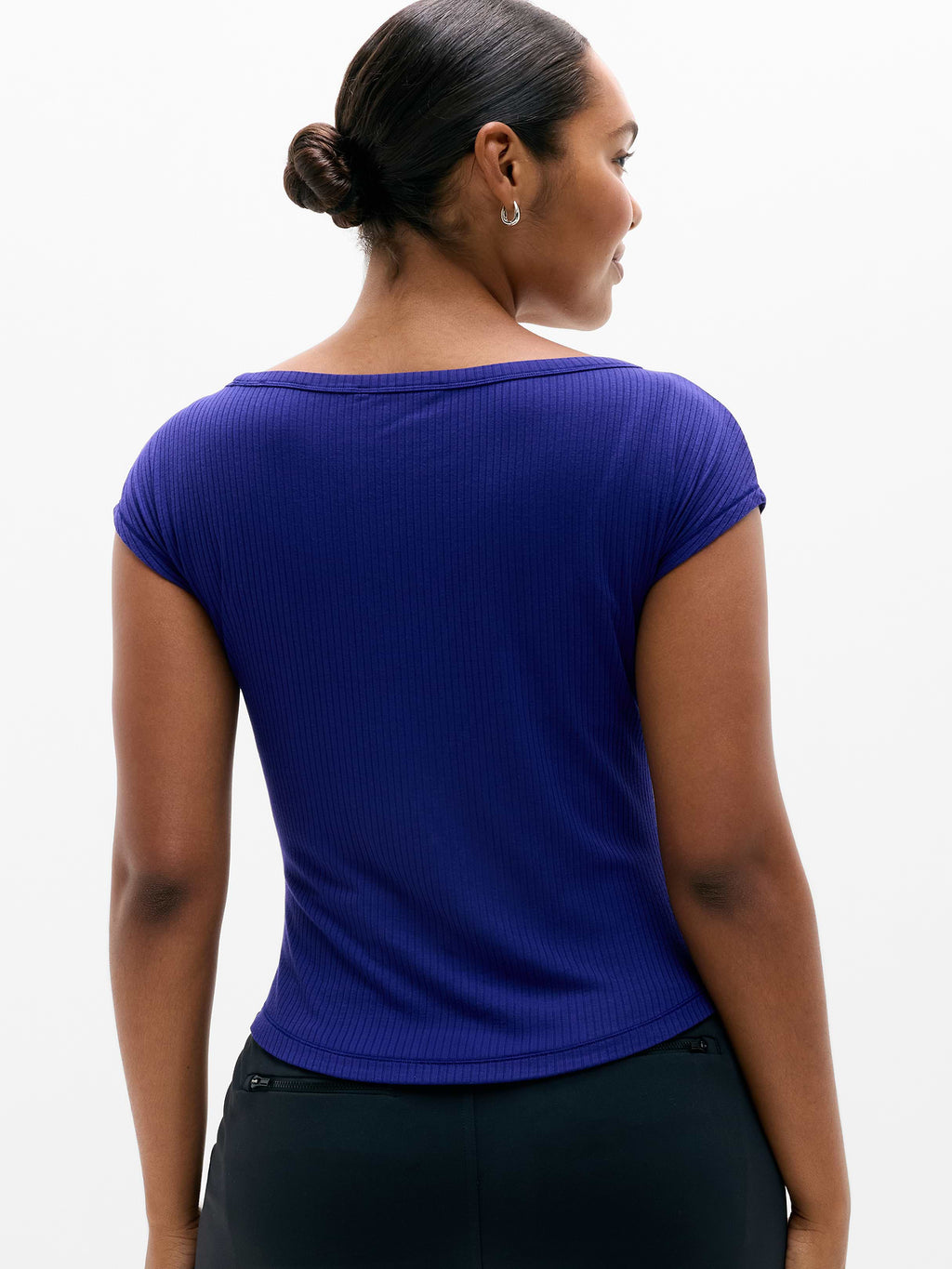 Perfect Rib Boatneck Tee - Mystic