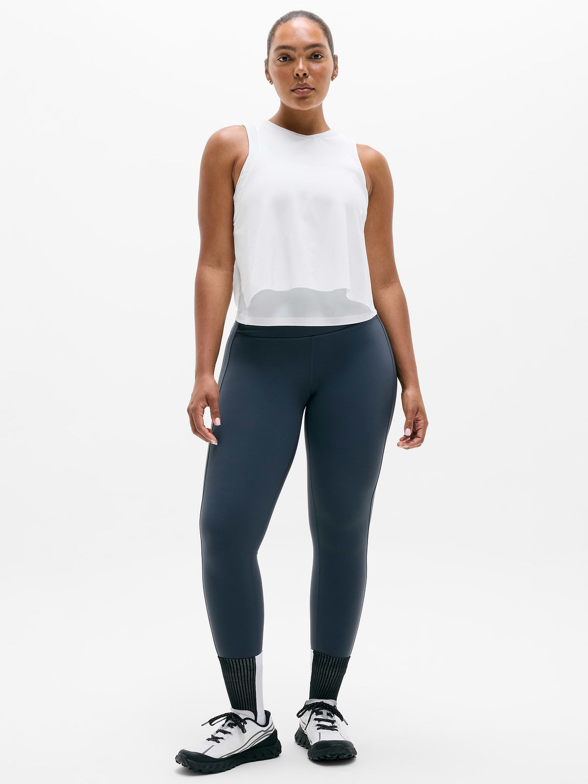 Endurance Built-In Bra Tank - Bright White