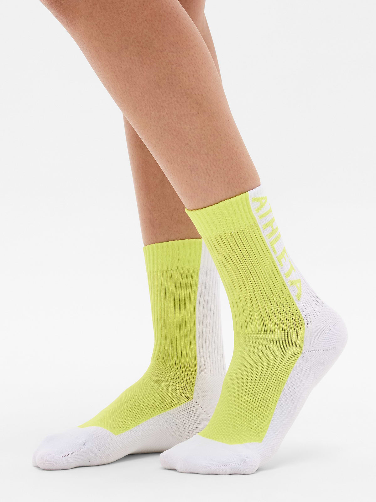 Athleta High Performance Crew Sock - Bright White/Flash