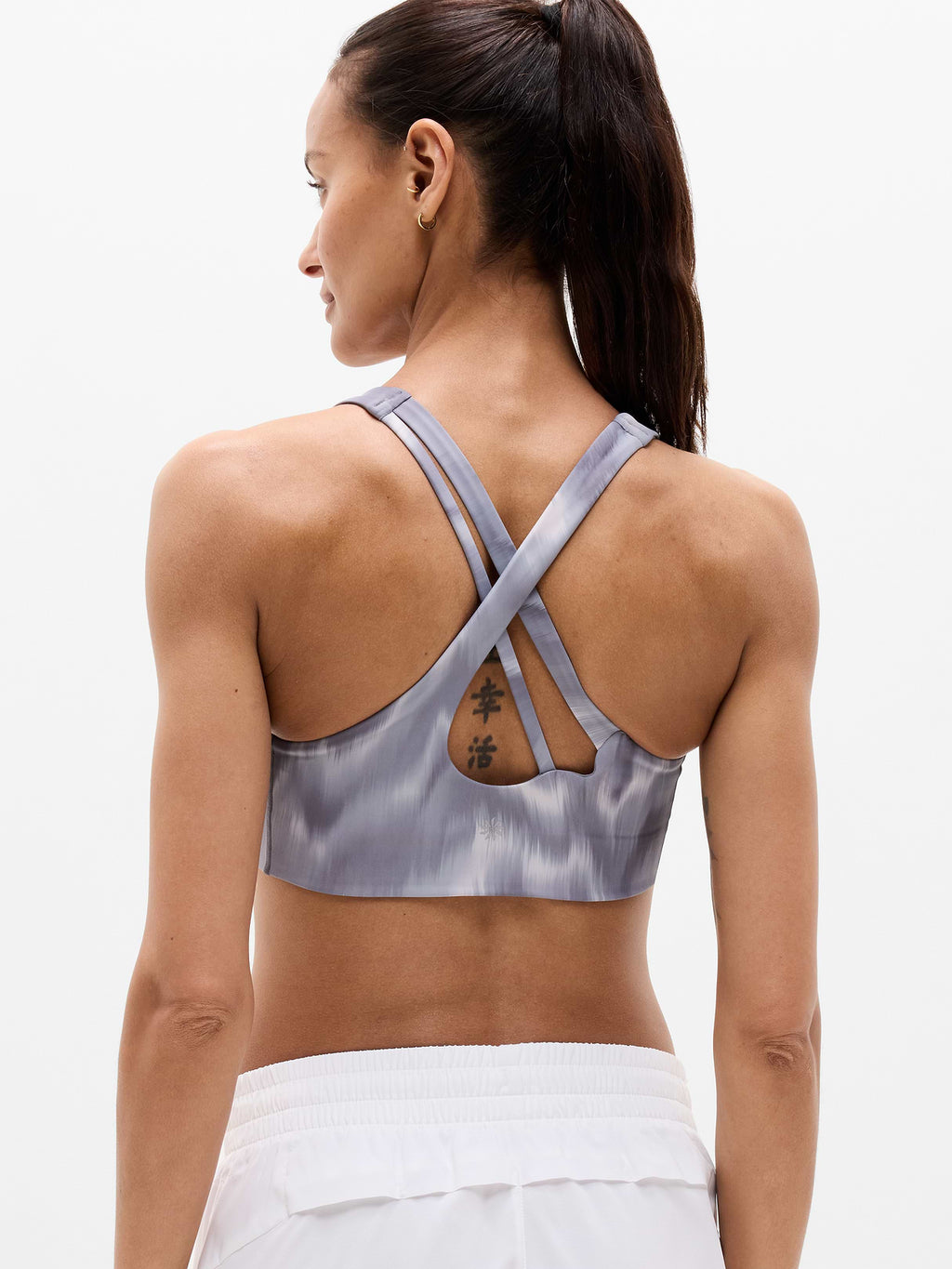 Circuit Train Sports Bra A-C - Motion Abstract Grey