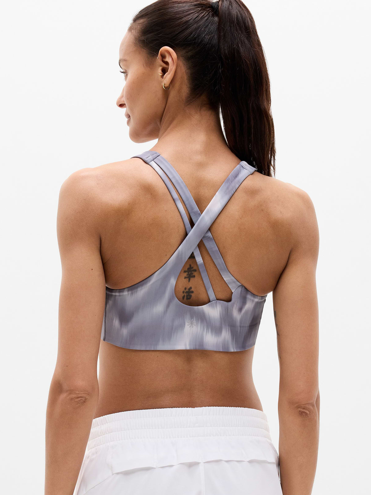 Circuit Train Sports Bra A-C - Motion Abstract Grey