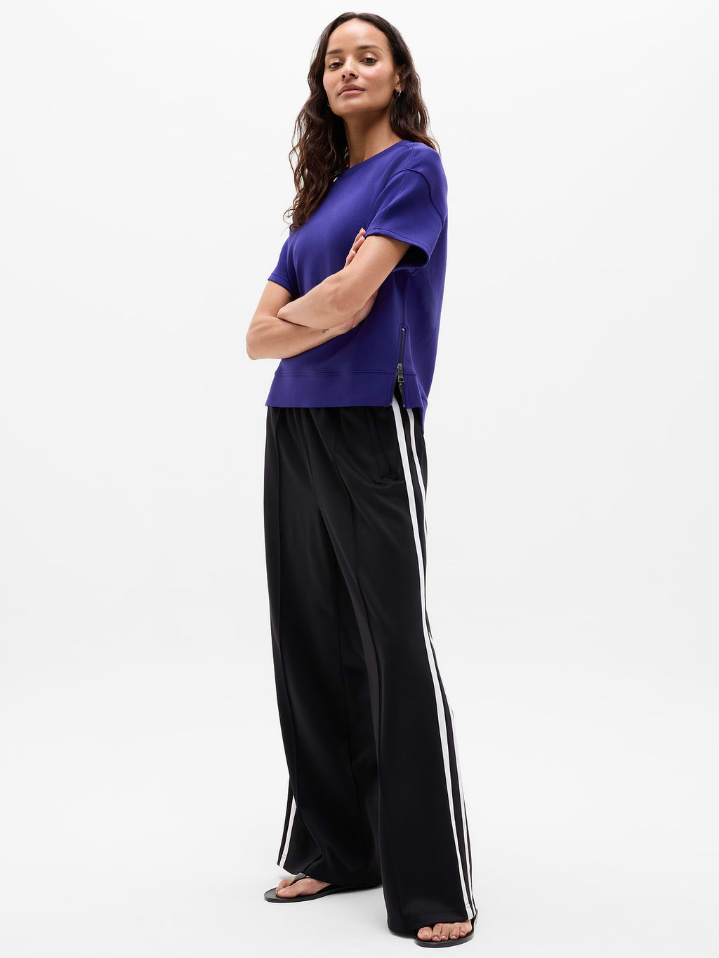 Form Knit Sweatshirt Tee - Mystic