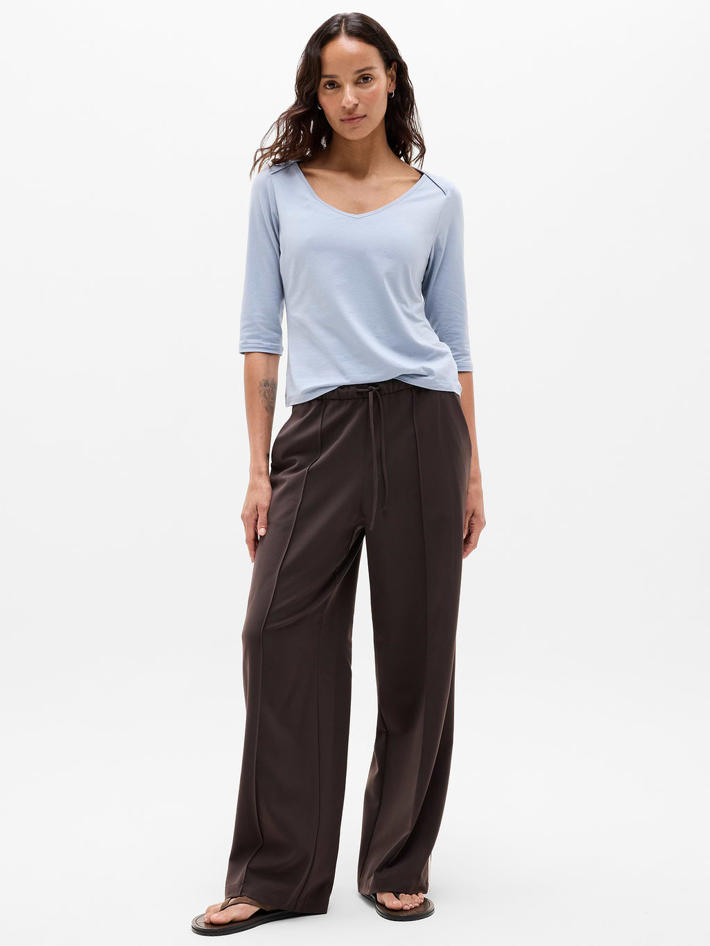 Foundation Midi Sleeve Tee - Blue Star