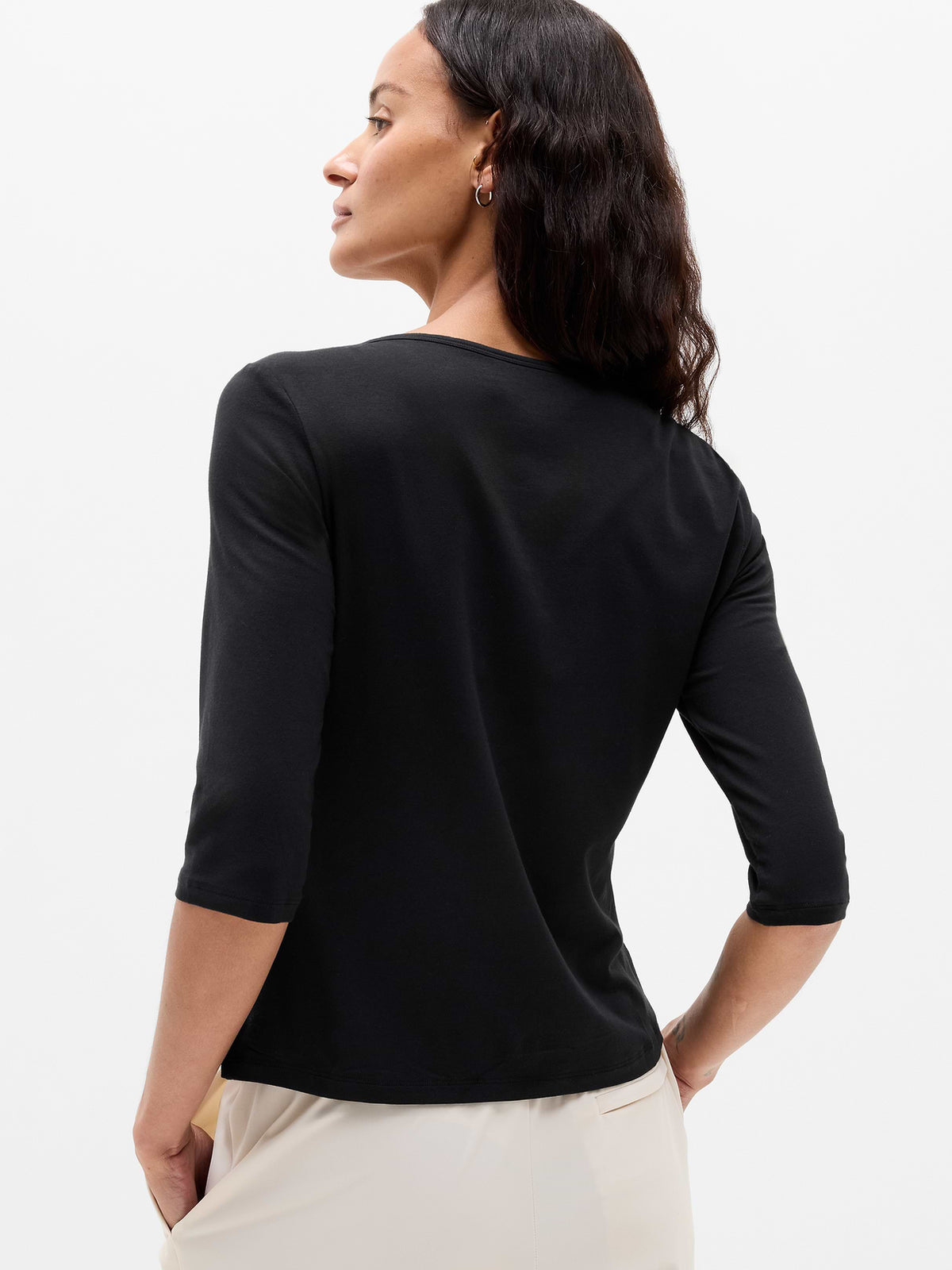 Foundation Midi Sleeve Tee - Black