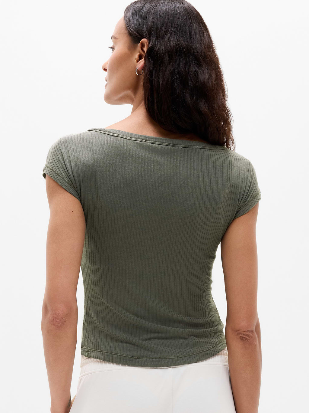 Perfect Rib Boatneck Tee - Jungle