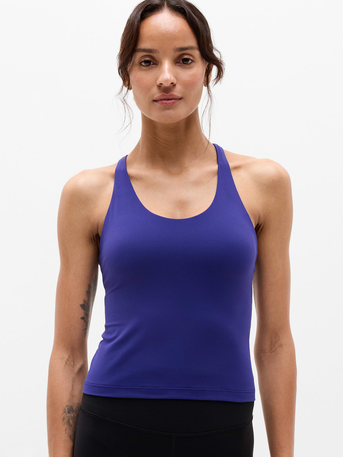 Transcend Crossback Built-In Bra Tank - Mystic