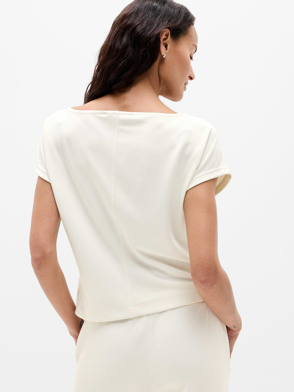 Seasoft Boat Neck Tee - Pearl