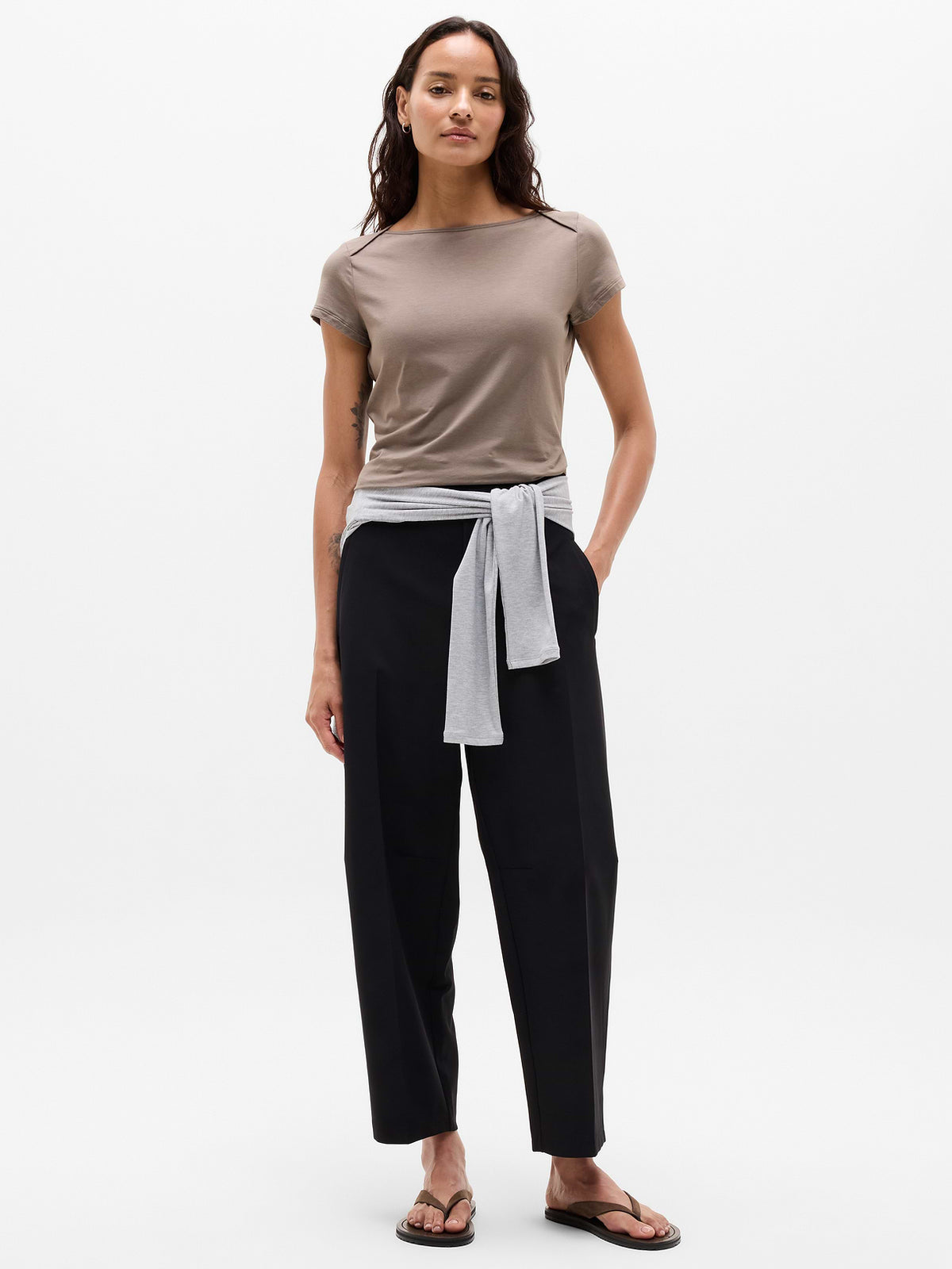 Foundation Cap Sleeve Tee - Umber